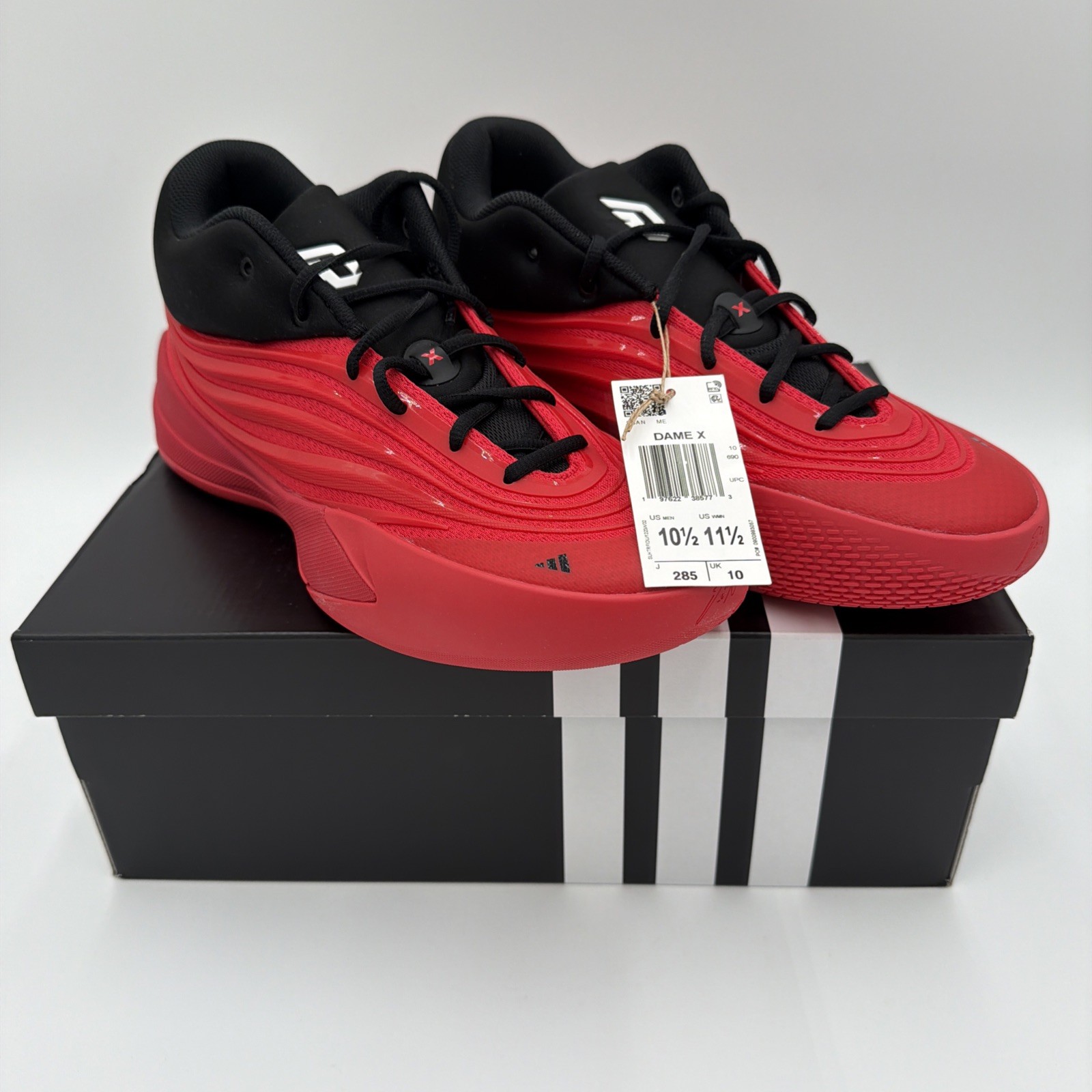 Adidas Dame X Basketball Shoes JP6093 Pure Ruby/Black Men’s Size 10.5 NIB