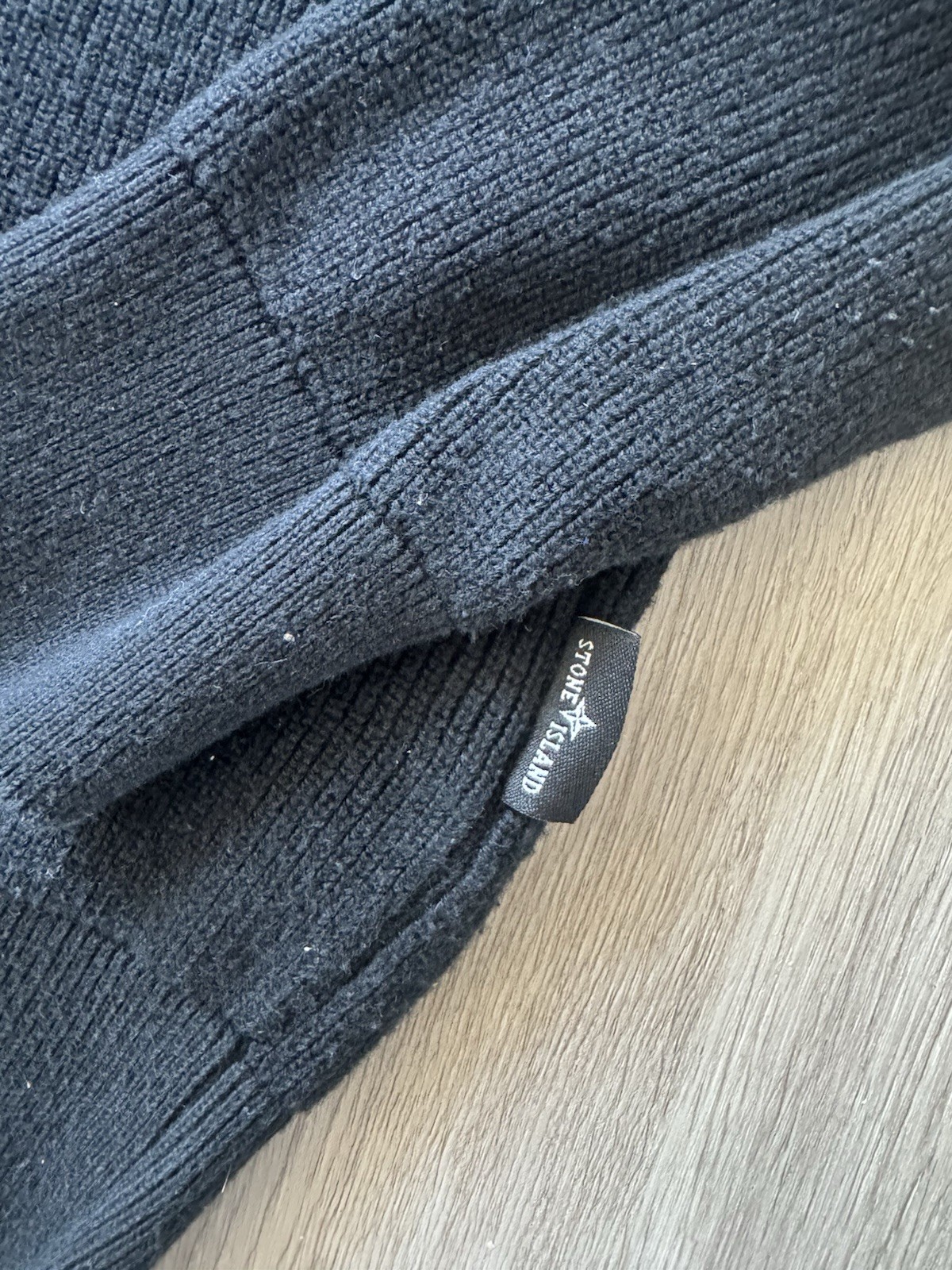 Stone Island Black Quarter Zip Pullover Sweater Size Medium