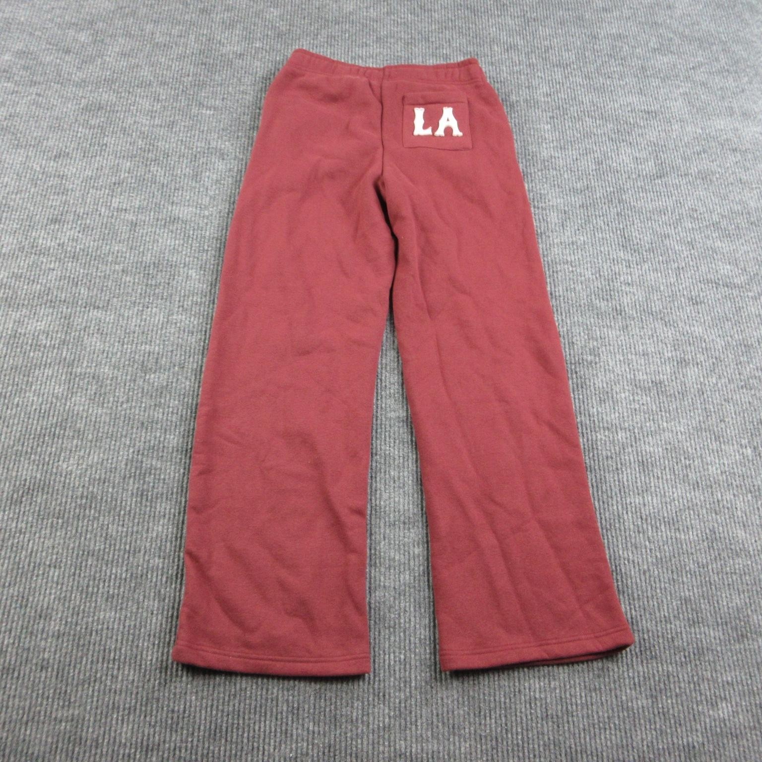 Pacsun Pants Womens S Red Flared Fleece Sweatpants Elastic Waist 28×31* NWT