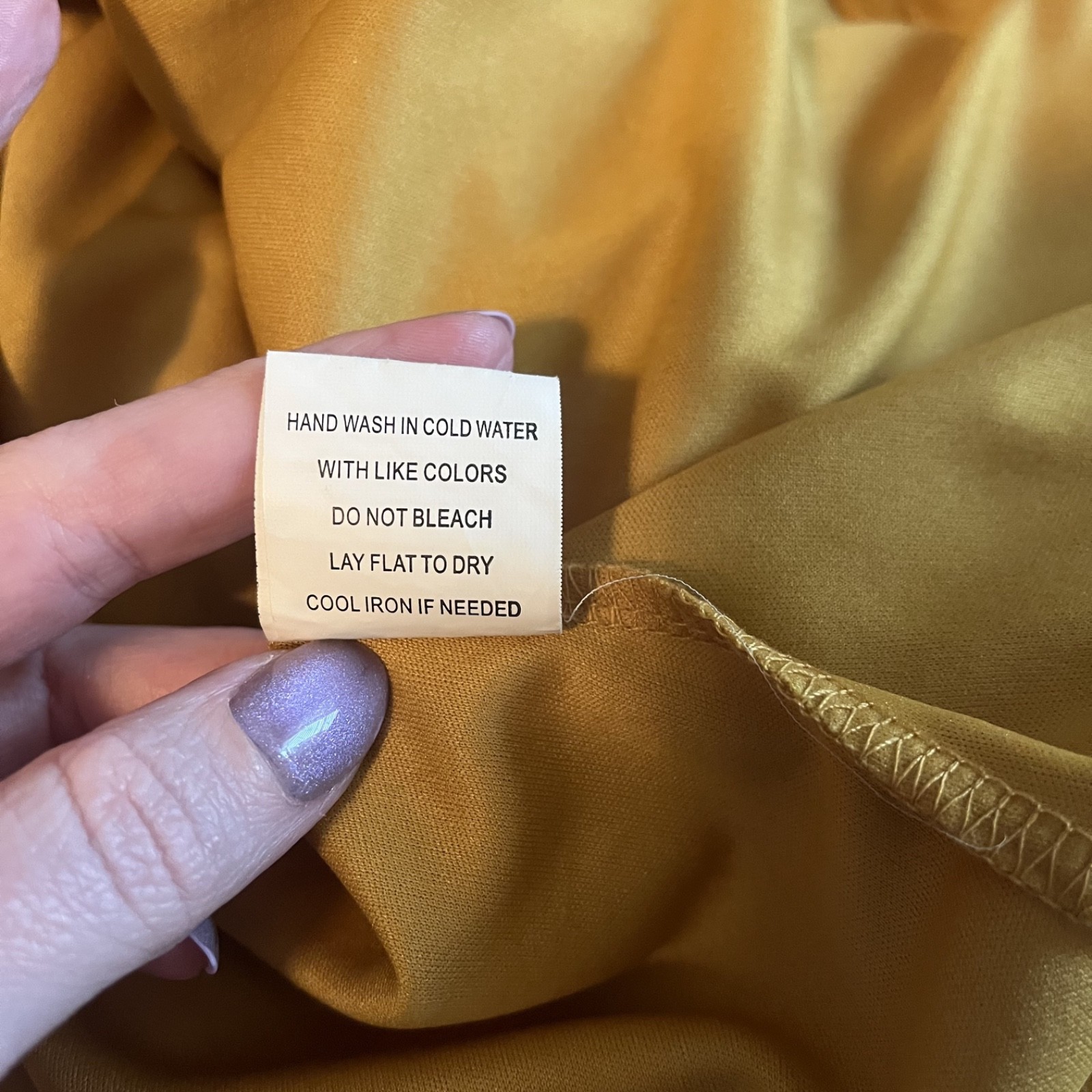 Hesperus Womens Square Neck Mustard Yellow Dress Long Sleeve Ruched Waist Med