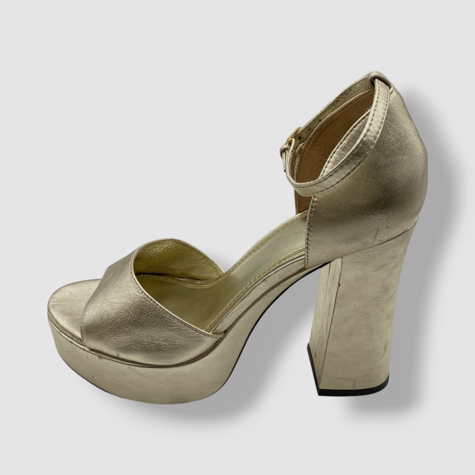 Tory Burch Women’s Gold 115mm Platform Sandals Shoes Size 10