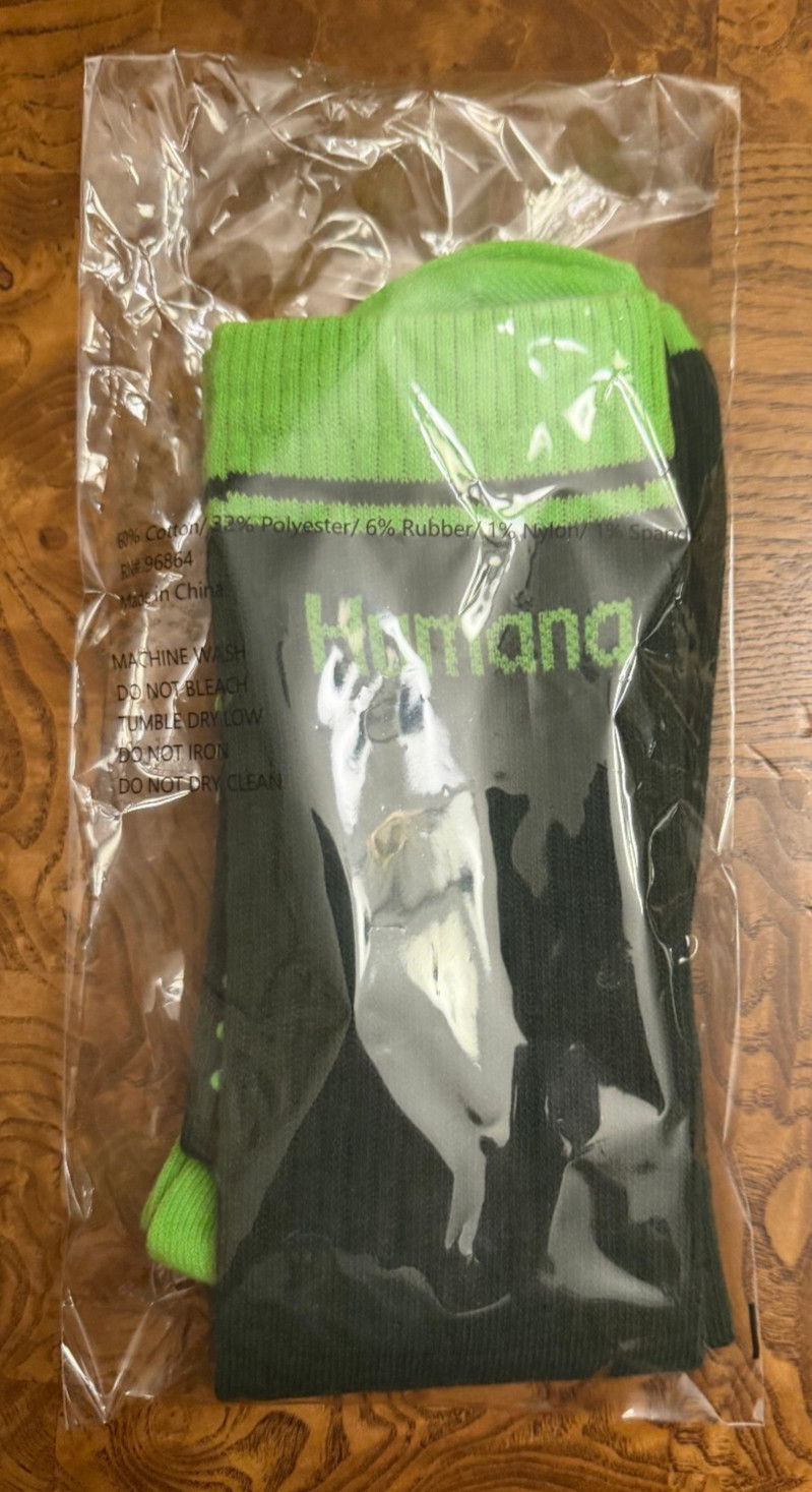 Humana Men’s Crew Socks – Mid Calf Non Slip Anti-Skids Socks – Large