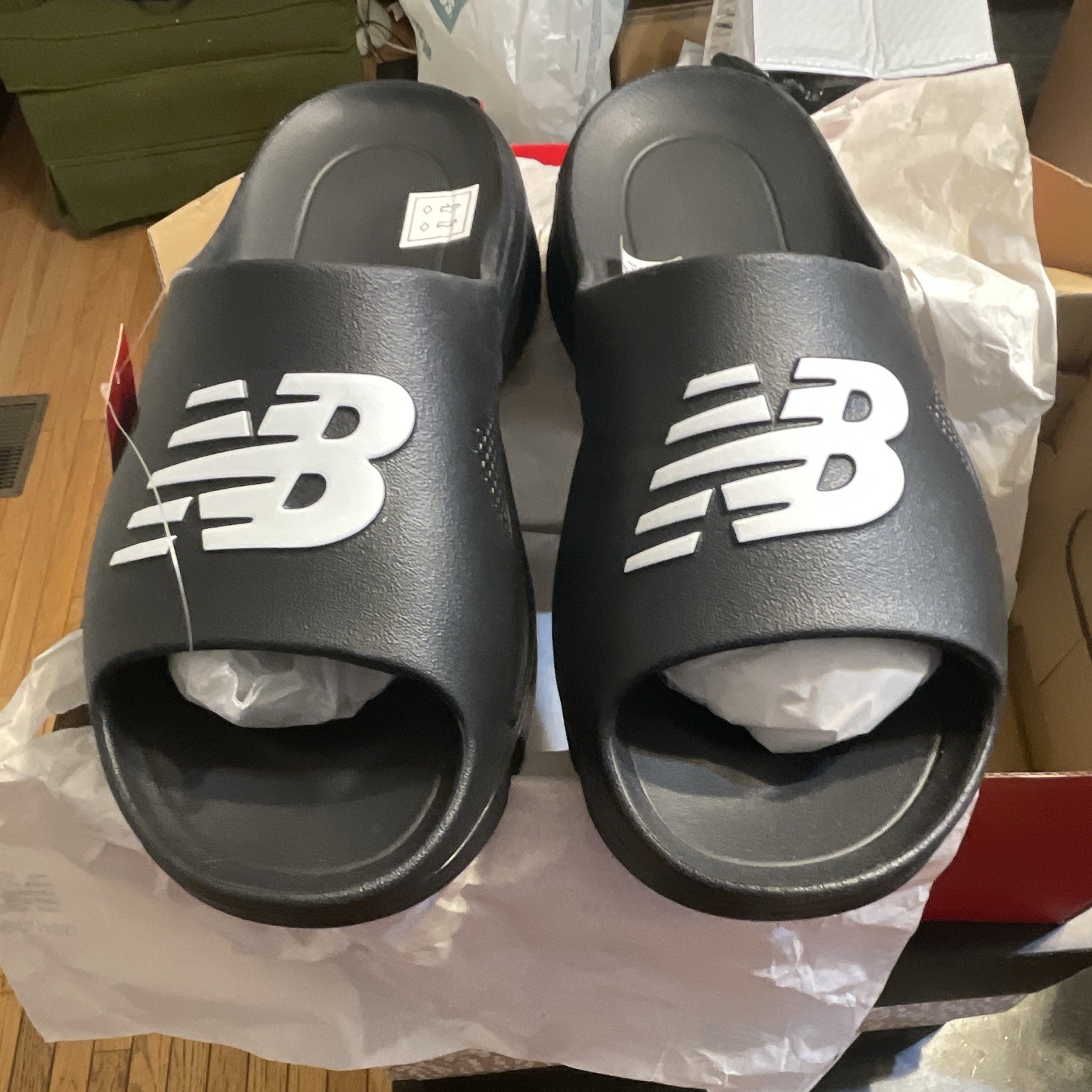 New Balance FuelCell Men’s Slide SL Sandals Black Comfort Logo US 12 D SMFFCB1