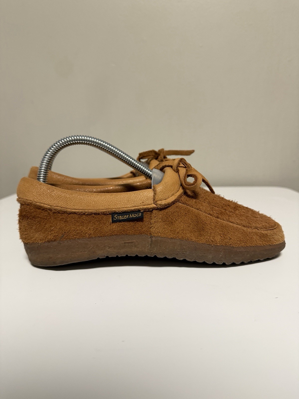 Stager Mukluks Steger Scout Moccasin Suede Leather Chestnut Women’s US 7