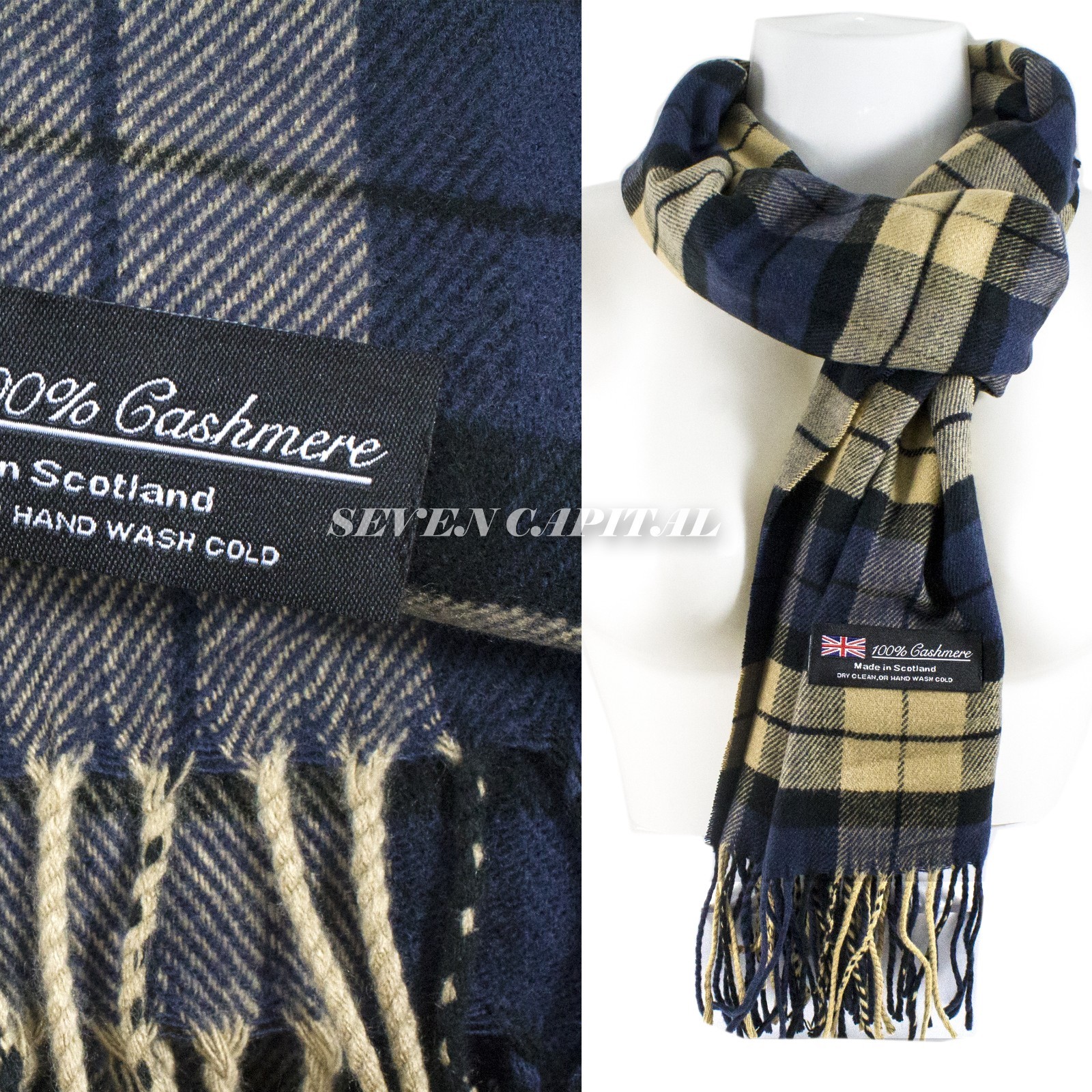 Wholesale Lot Women Men Winter Warm 100% Cashmere Scotland Plaid Scarf Wrap Soft