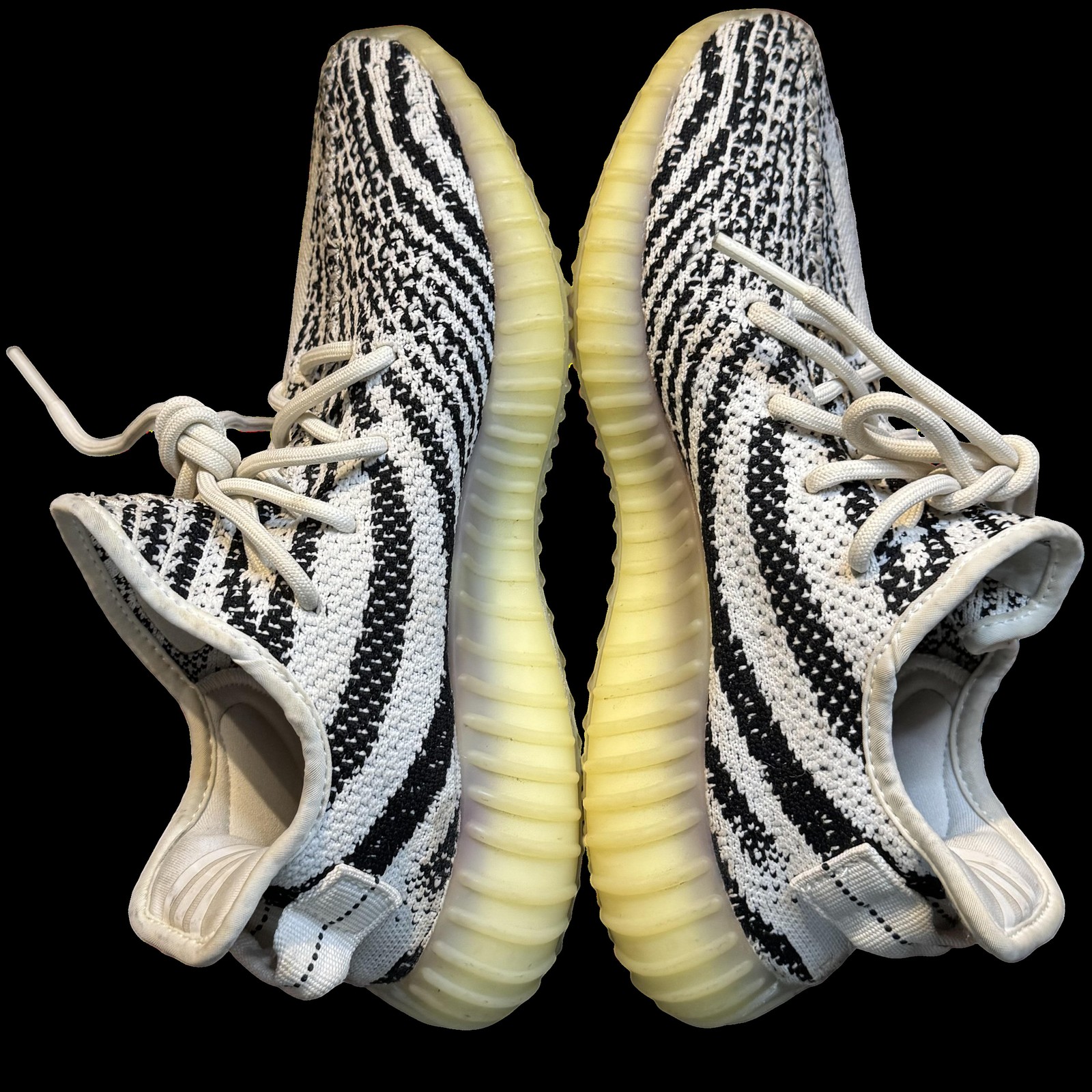 Adidas Yeezy Boost 350 V2 Zebra Shoes Mens Size 6.5 White Sneakers CP9654