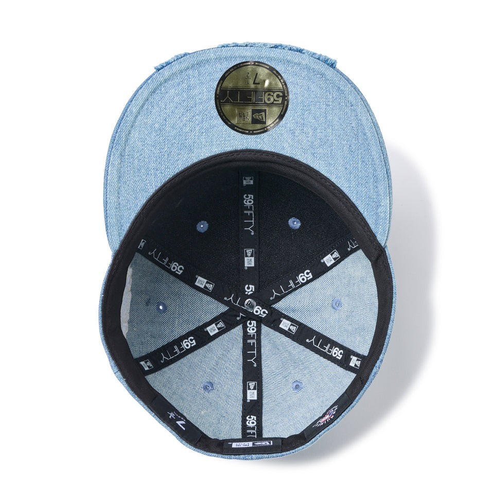 New Era 59FIFTY Distressed Denim Cap Side Patch LA Los Angeles Dodgers 14745174