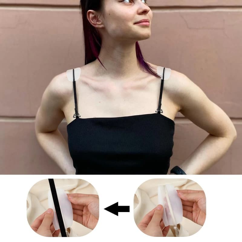6X Silicone Bra Strap Cushions Holder Non-Slip Shoulder Protectors Rubber Pads