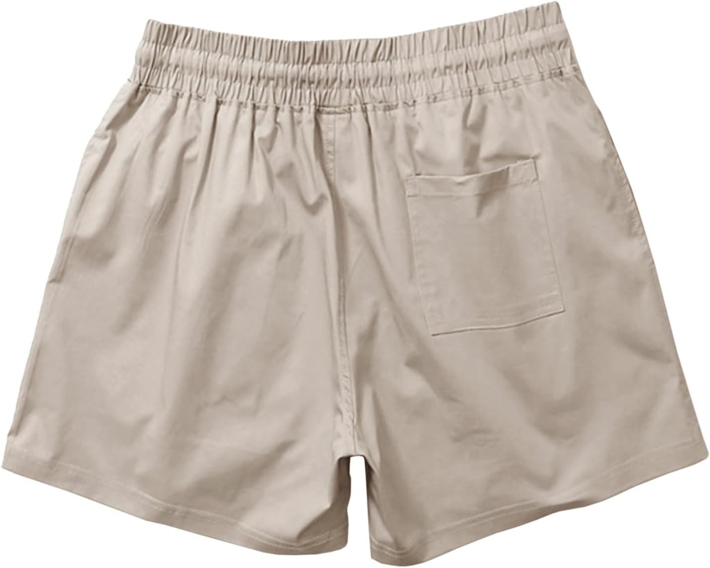 Mens Cotton 5-Inch Inseam Shorts Classic Fit Elastic Waist Casual Summer Workout