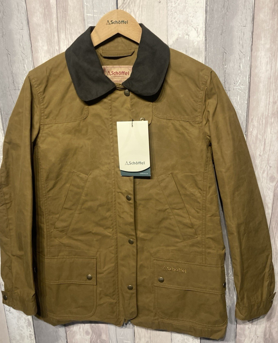 Schoffel Ladies Pilton Brown Wax Jacket New with Tags Size 10 RRP £329.95