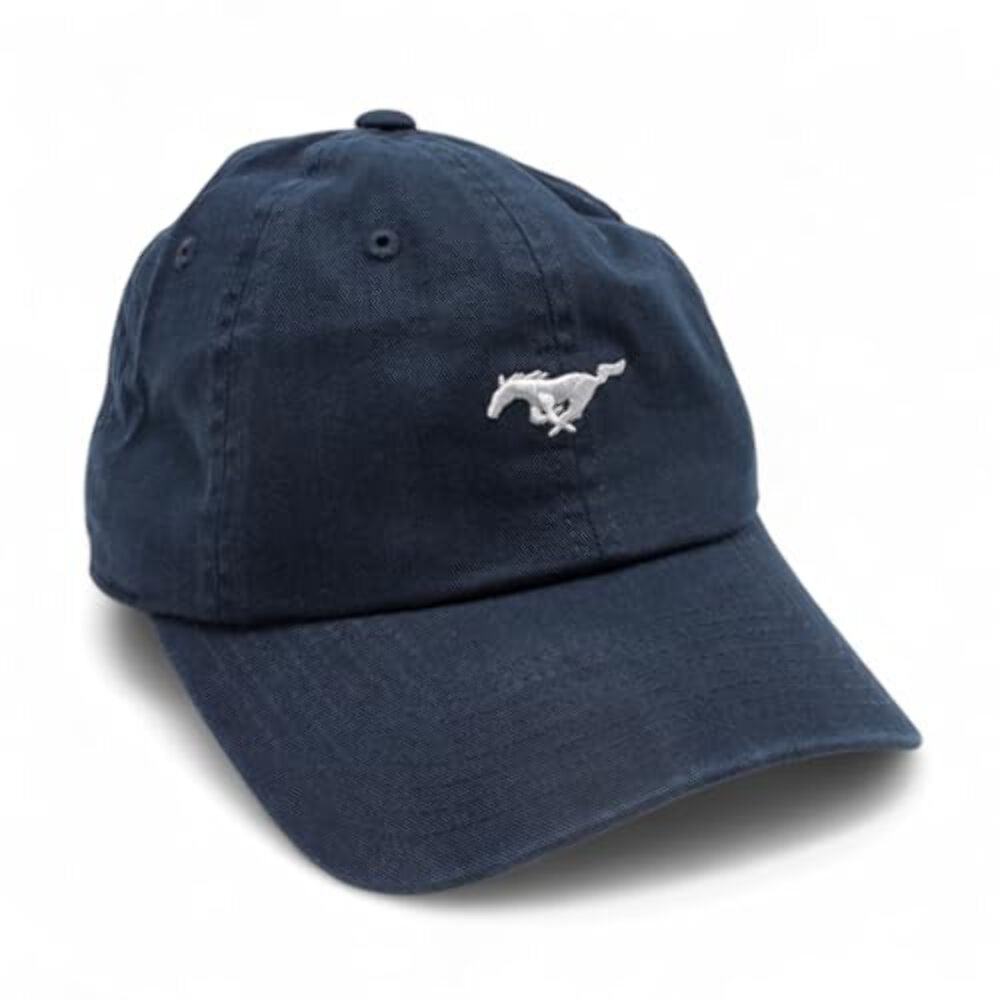 AMERICAN NEEDLE Micro Slouch Casual Baseball Dad Hat Ford Mustang, Navy Blue (FO