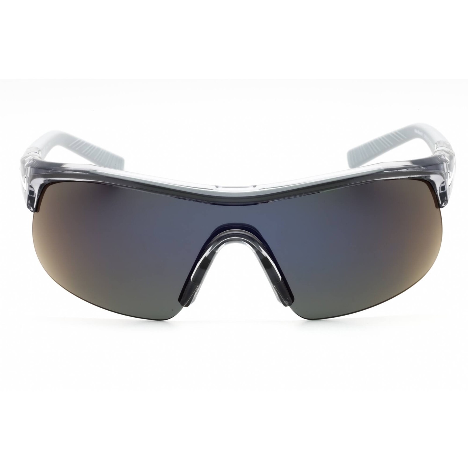 Nike Unisex Sunglasses Shiny Wolf Grey Shield Half Rim Frame SHOW X1 DX6520 065