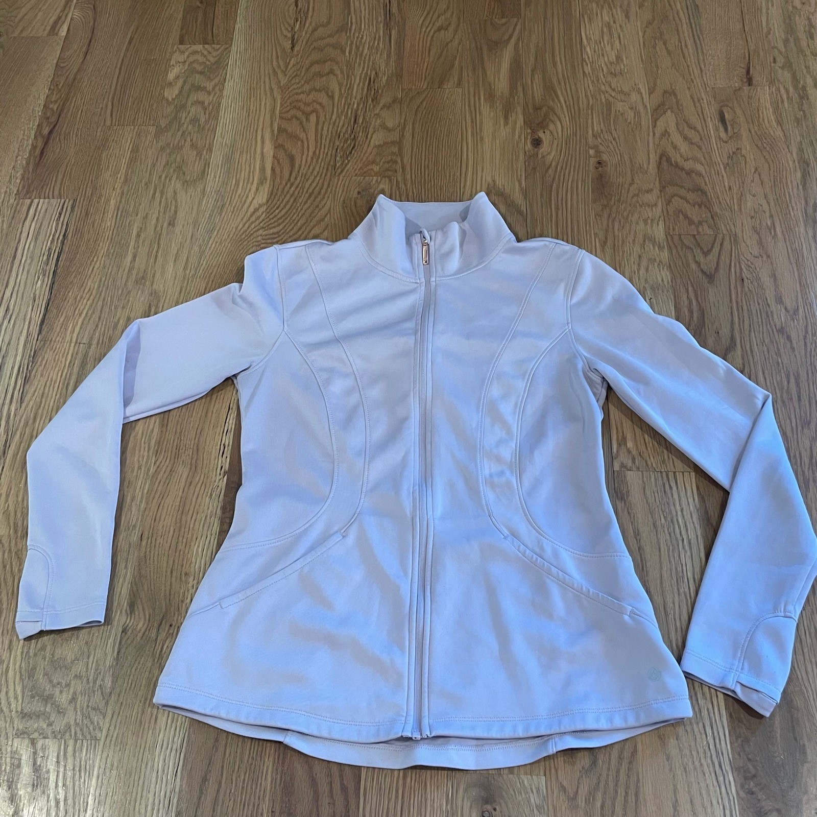 APANA Jacket Zip Up Mock Neck Long Sleeve Athleisure Women’s Size S Purple