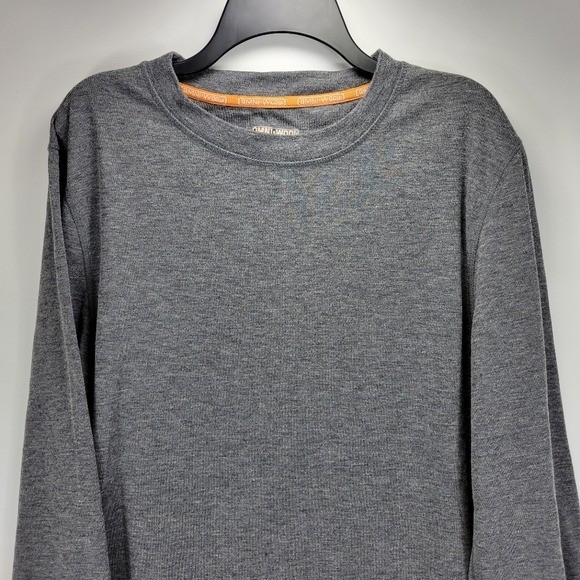 Omni Wool Long Sleeve Wool Blend Athletic Layering Shirt Mens Size XXL 2XL Gray