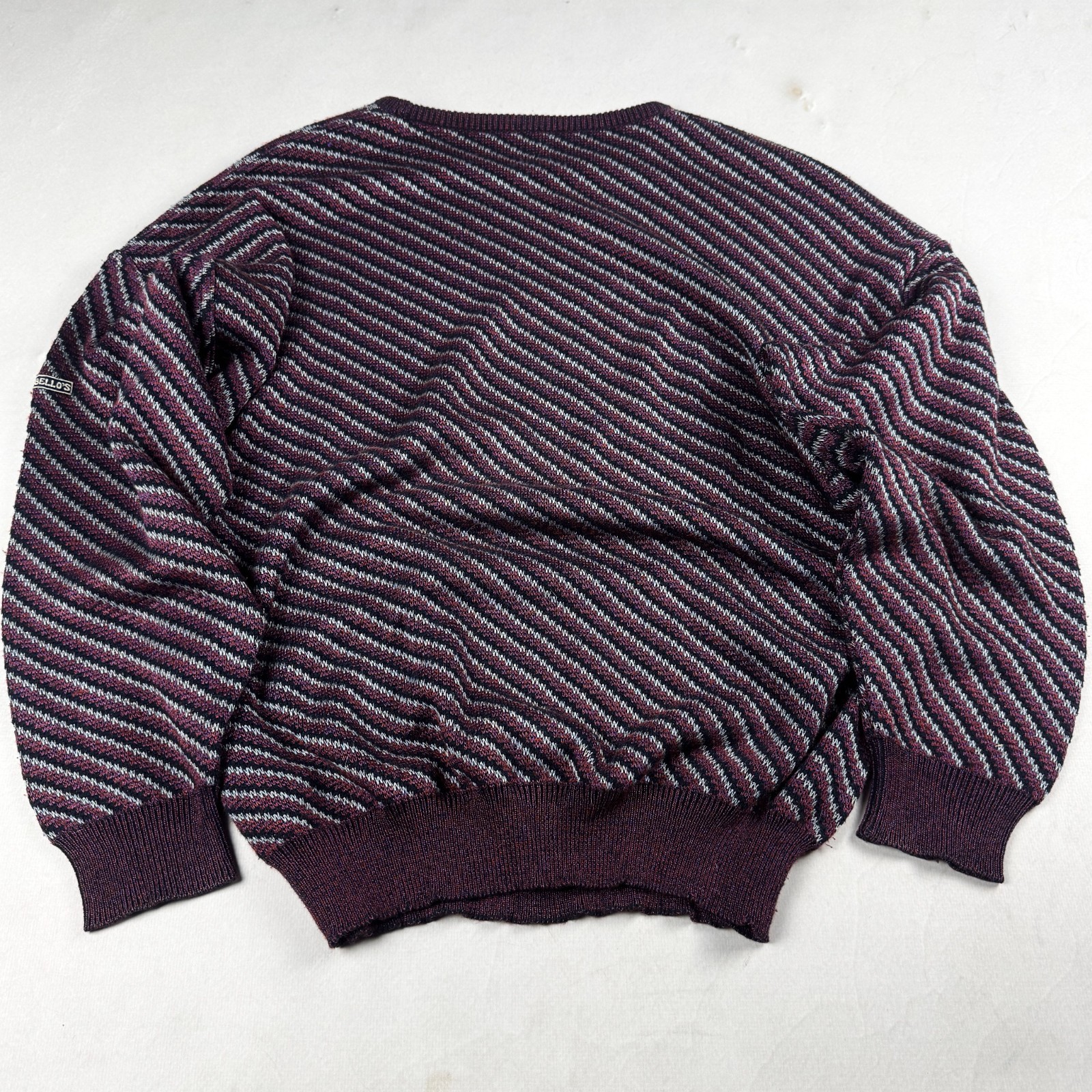 Mens Vintage Portobello’s Abstract Knit Sweater Coogi Style 90s Oversized Graphi