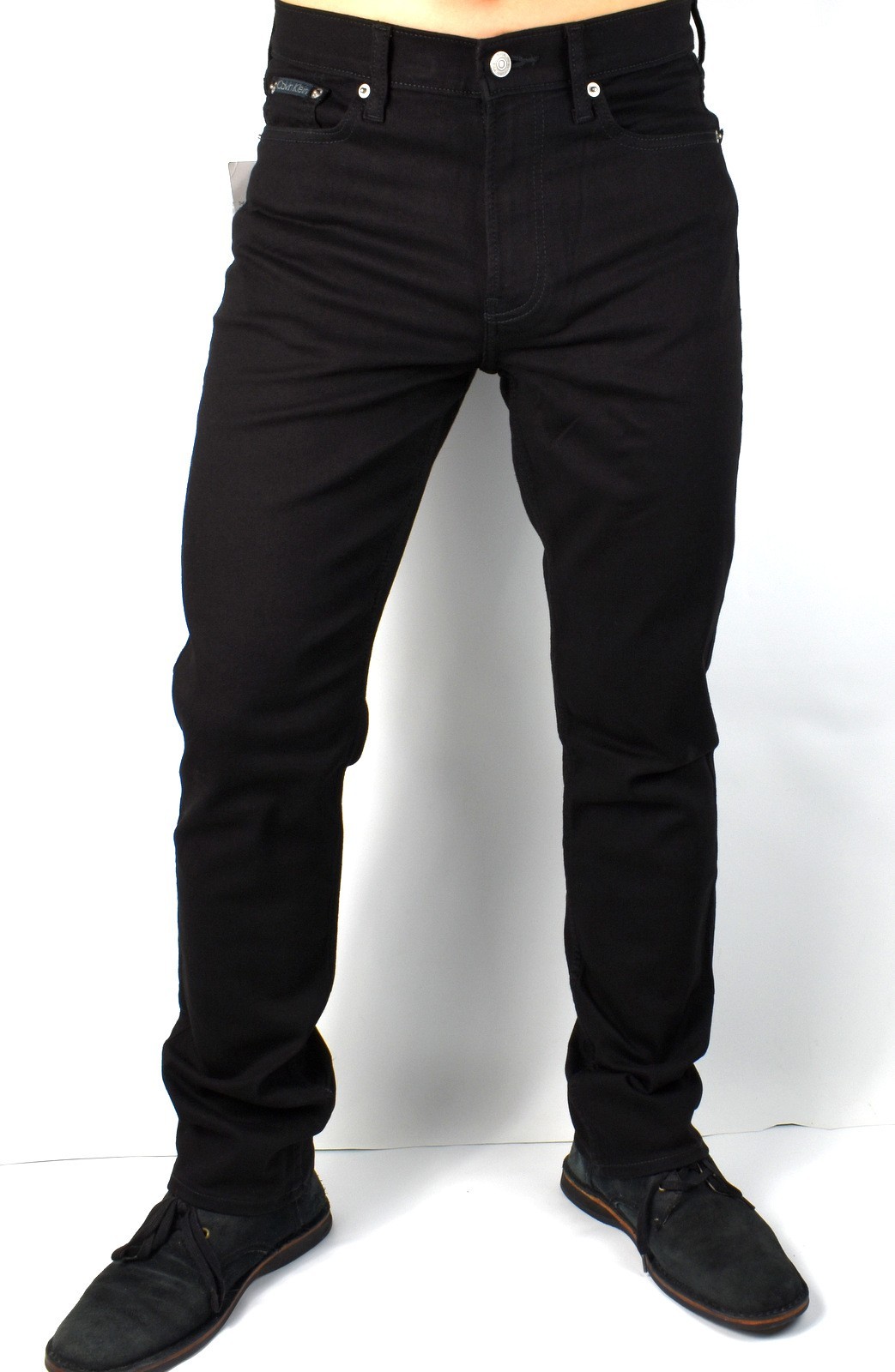 Calvin Klein CK Men’s Black Wash Straight leg High Stretch Denim Jeans