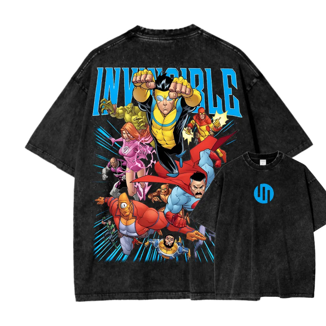 Invincible Comic Superhero Vintage Graphic T Shirt Retro Tee