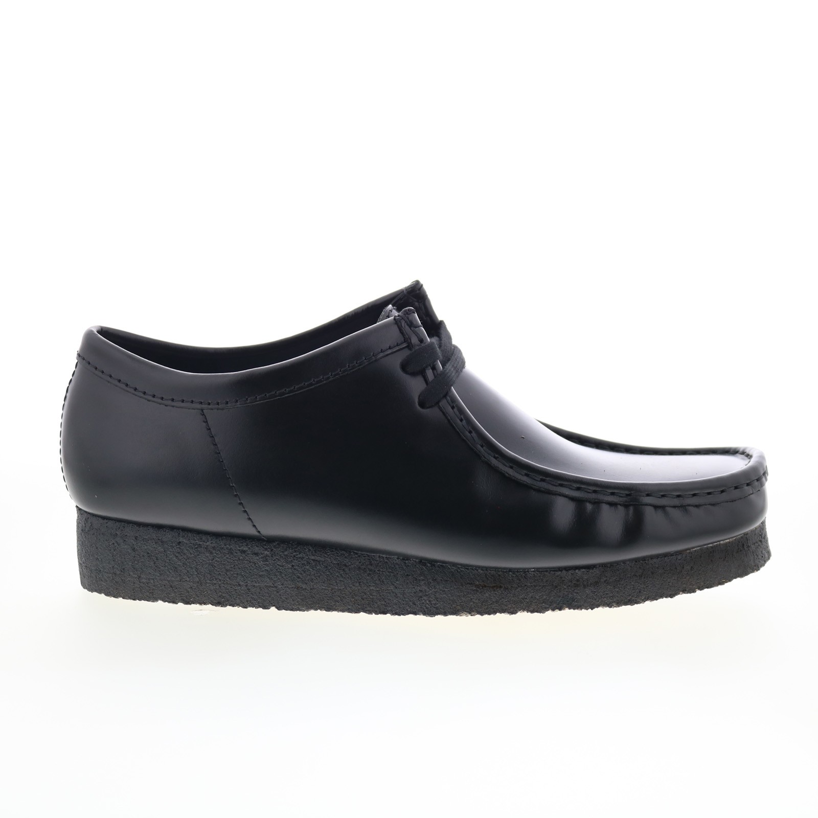 Clarks Wallabee 26183780 Mens Black Leather Oxfords & Lace Ups Casual Shoes