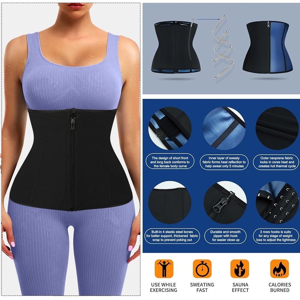 Waist Trainer Women Men Adjustable Sweat Belly Band Sports Girdle Body Shaper
