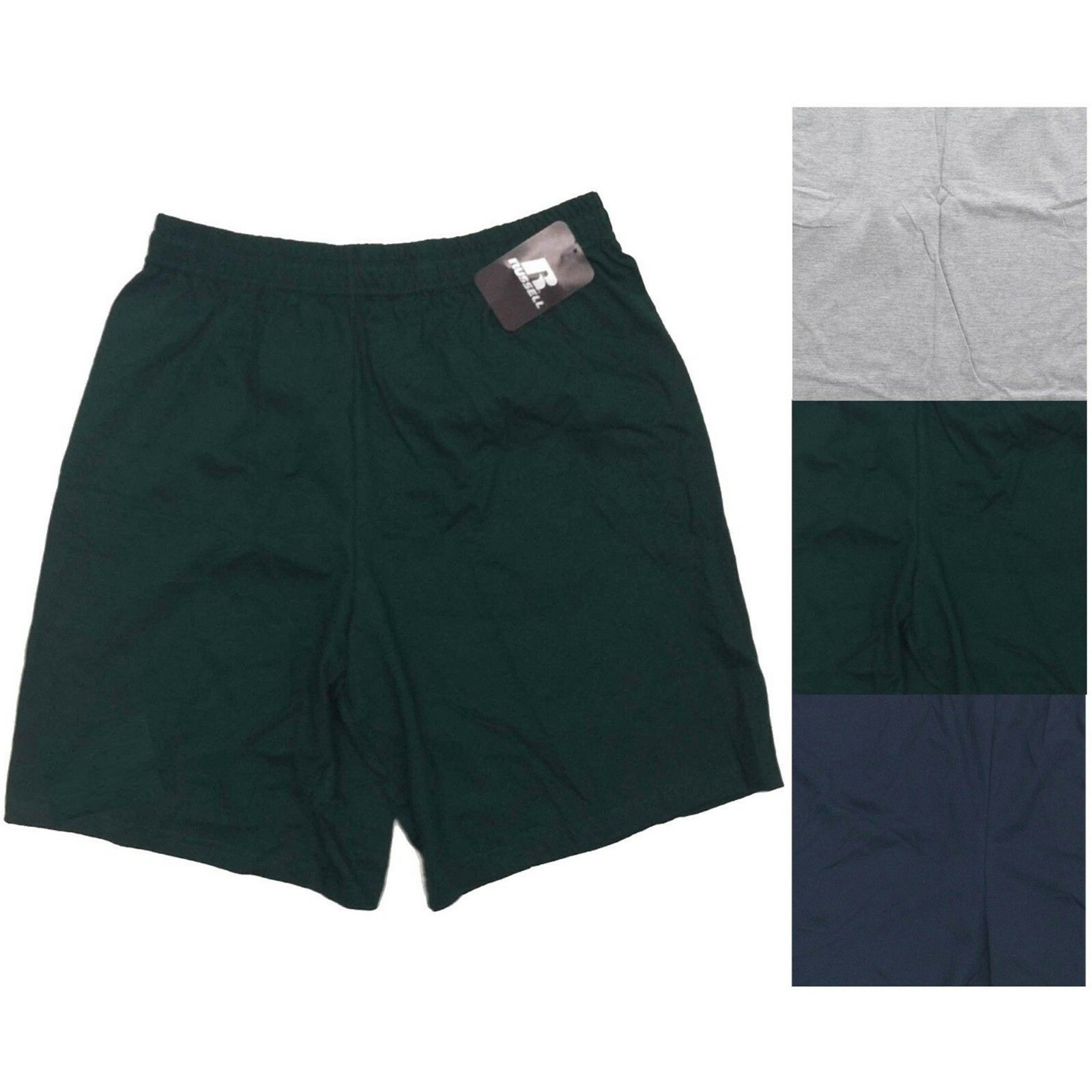 Russell Gym Shorts, Men’s Pro Cotton Big and Tall Workout Gym Short, Drawstring
