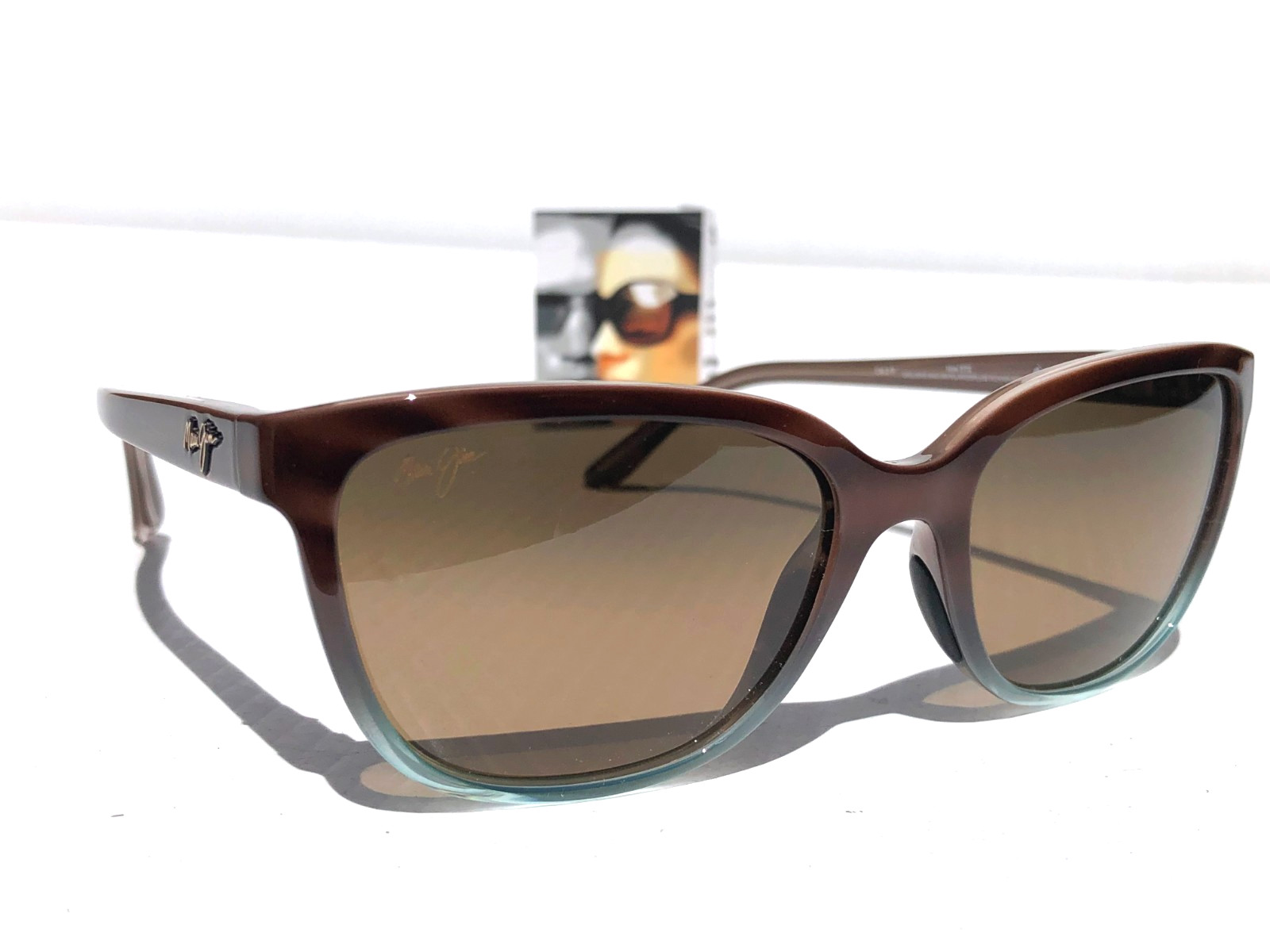 NEW Maui Jim HONI Sandstone & Blue POLARIZED HCL Bronze GLASS Sunglass HS758-22B