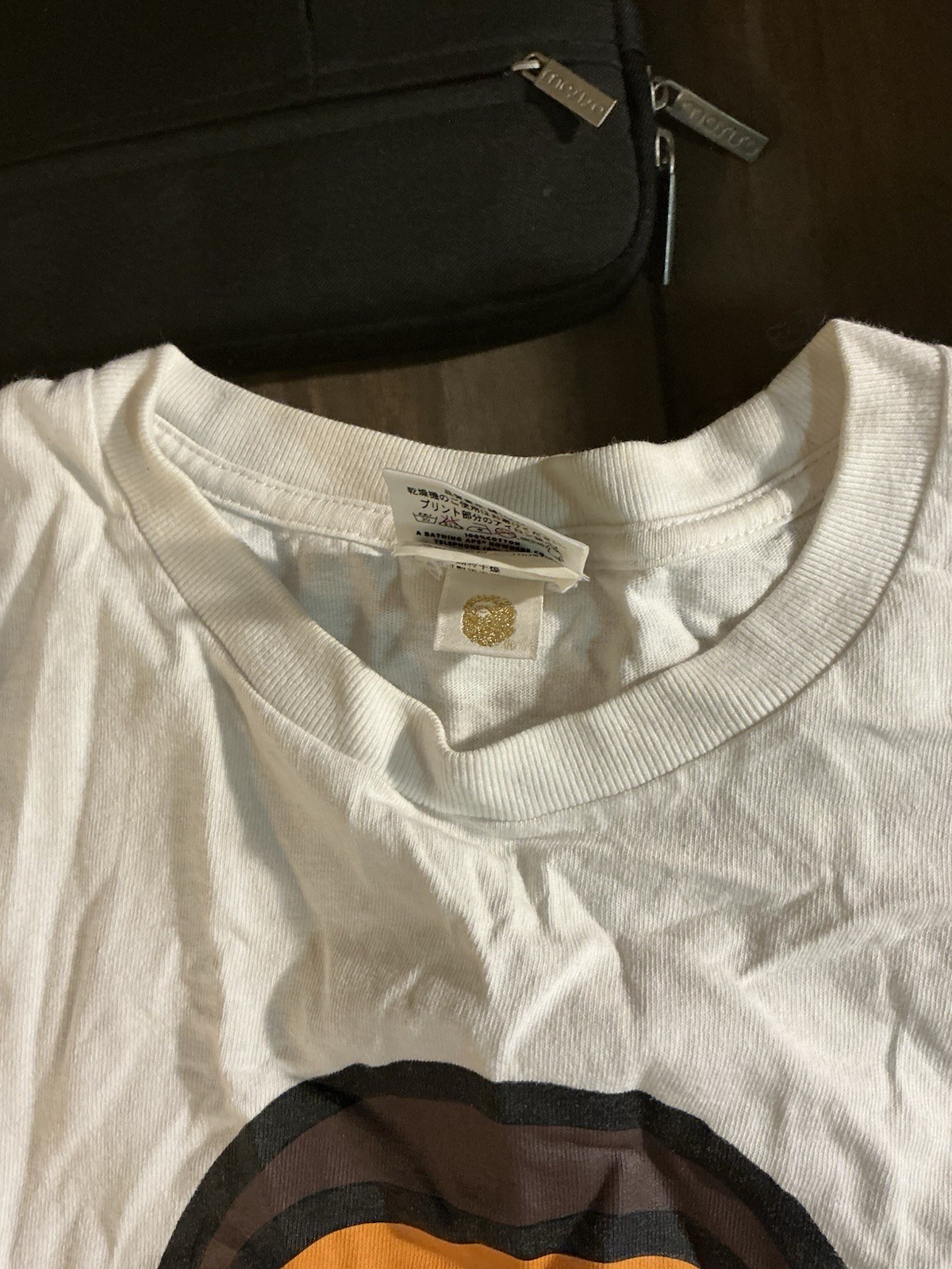 A Bathing Ape Baby Milo White Long Sleeve Crew Neck Graphic T-Shirt Men’s M