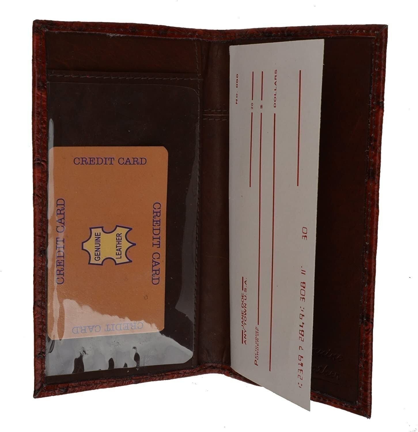 Marshal Genuine Leather New Checkbook Covers Case Wallet #156OS