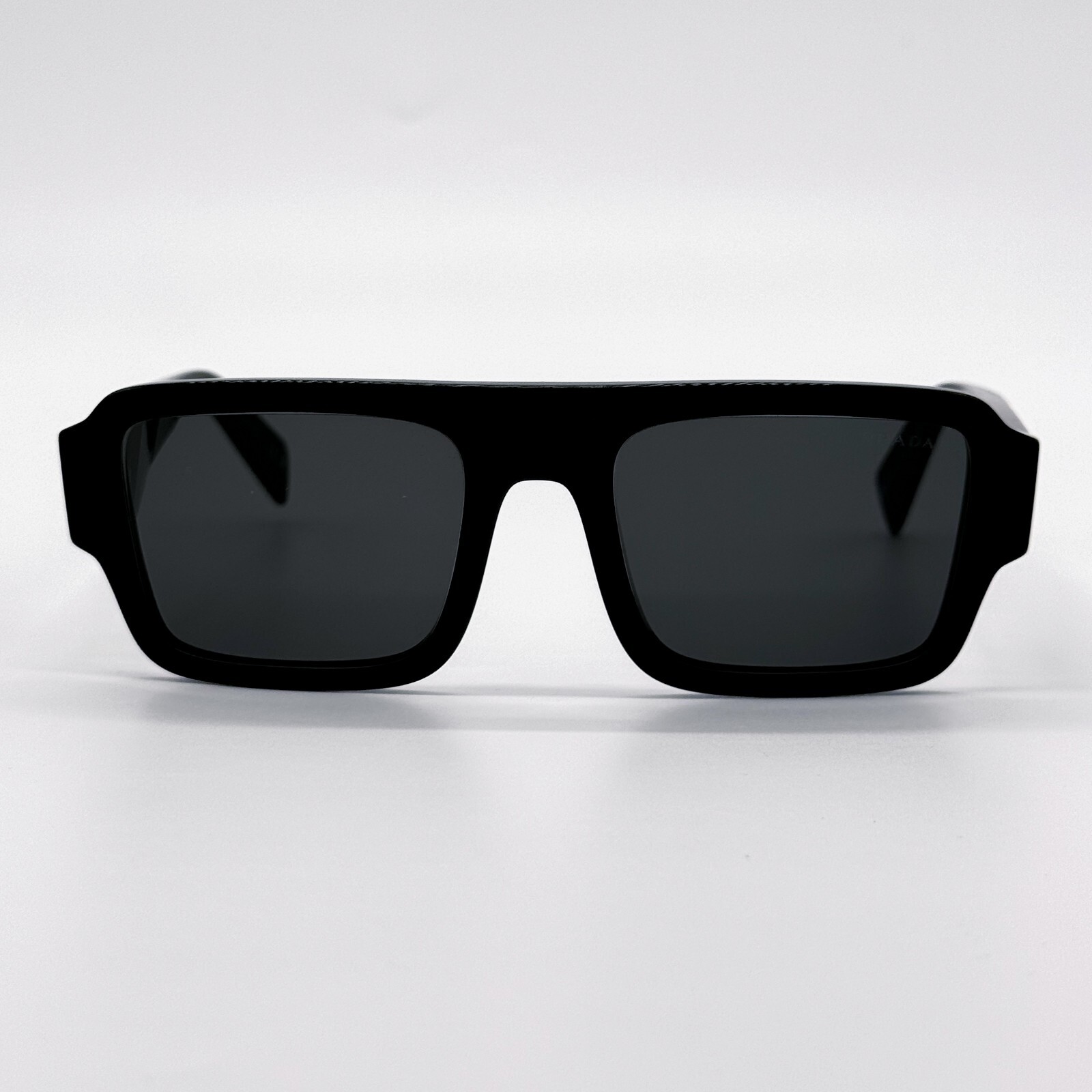 NEW PRADA SPR A05 16K08Z SQUARE BLACK PRA05S 16K08Z UNISEX PRADA SUNGLASSES
