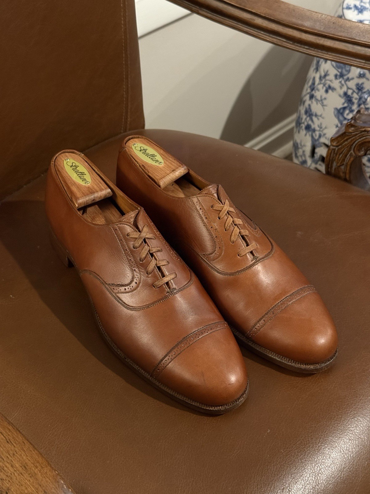 Polo Ralph Lauren Bench Made England Cap Toe Oxford 9.5D Crockett & Jones