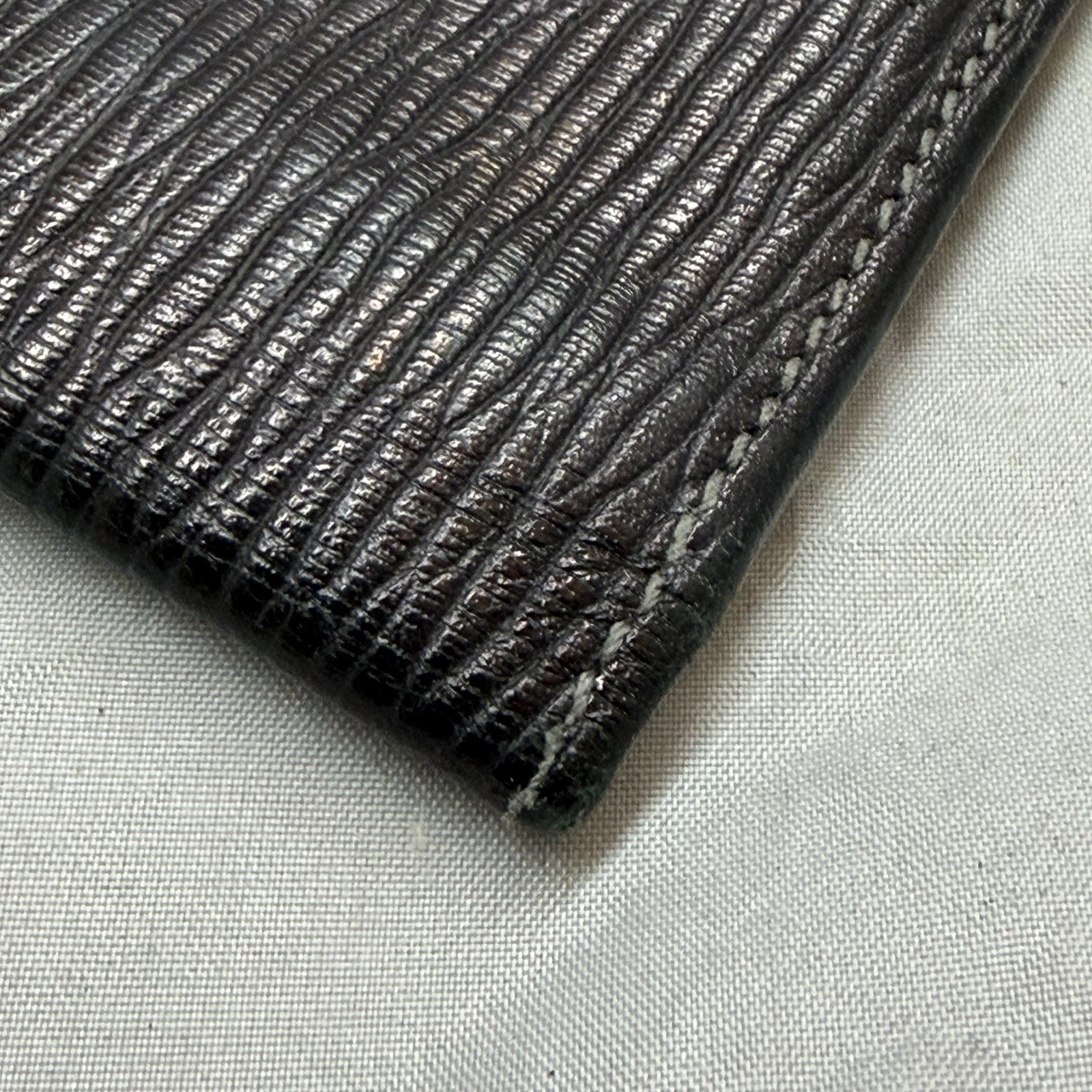 Genuine Salvatore Ferragamo Leather card case / Card case black / Good Condition