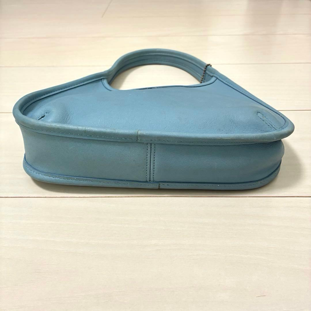 Vintage Old Coach Ergo 9027 Blue Leather Handbag Shoulder Bag USA Rare From JPN