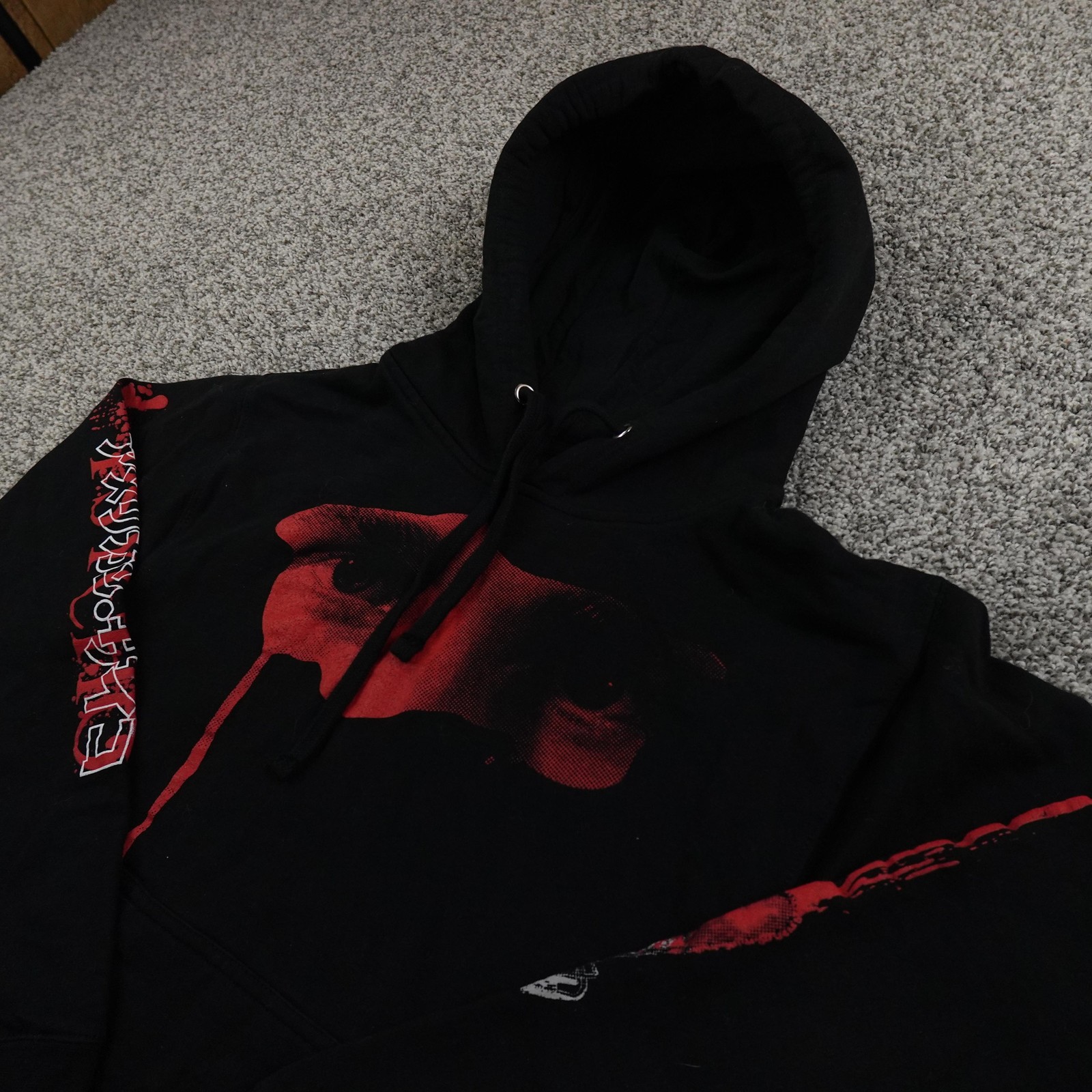 American Psycho Hoodie Mens S Black Rucking Fotten Japanese Horror Sweatshirt