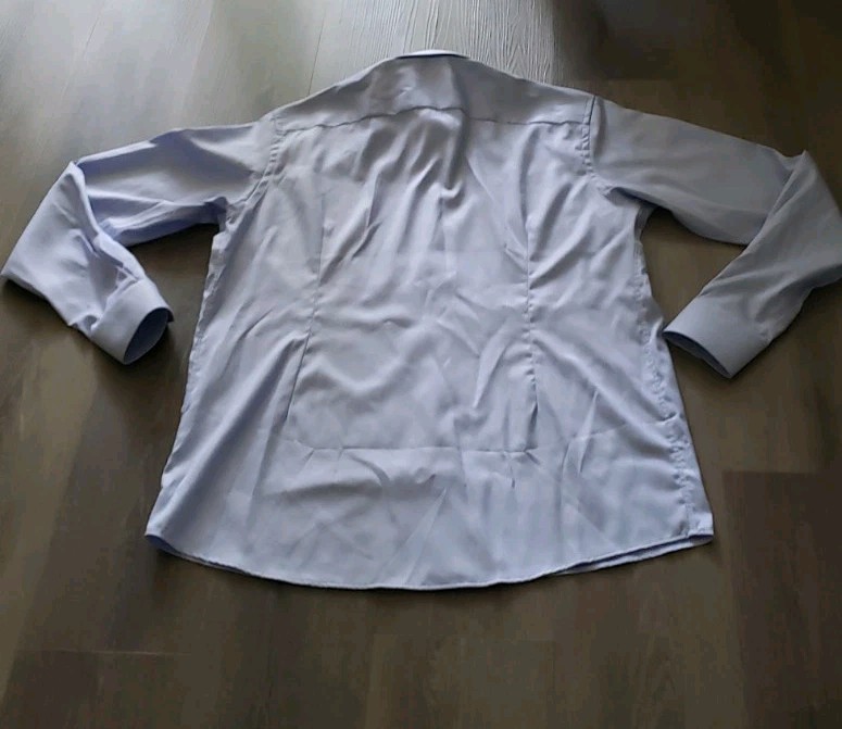 Eton Blue Print Contemporary All Cotton L/S Dress Shirt Sz 17.5/44 Quiet Luxury