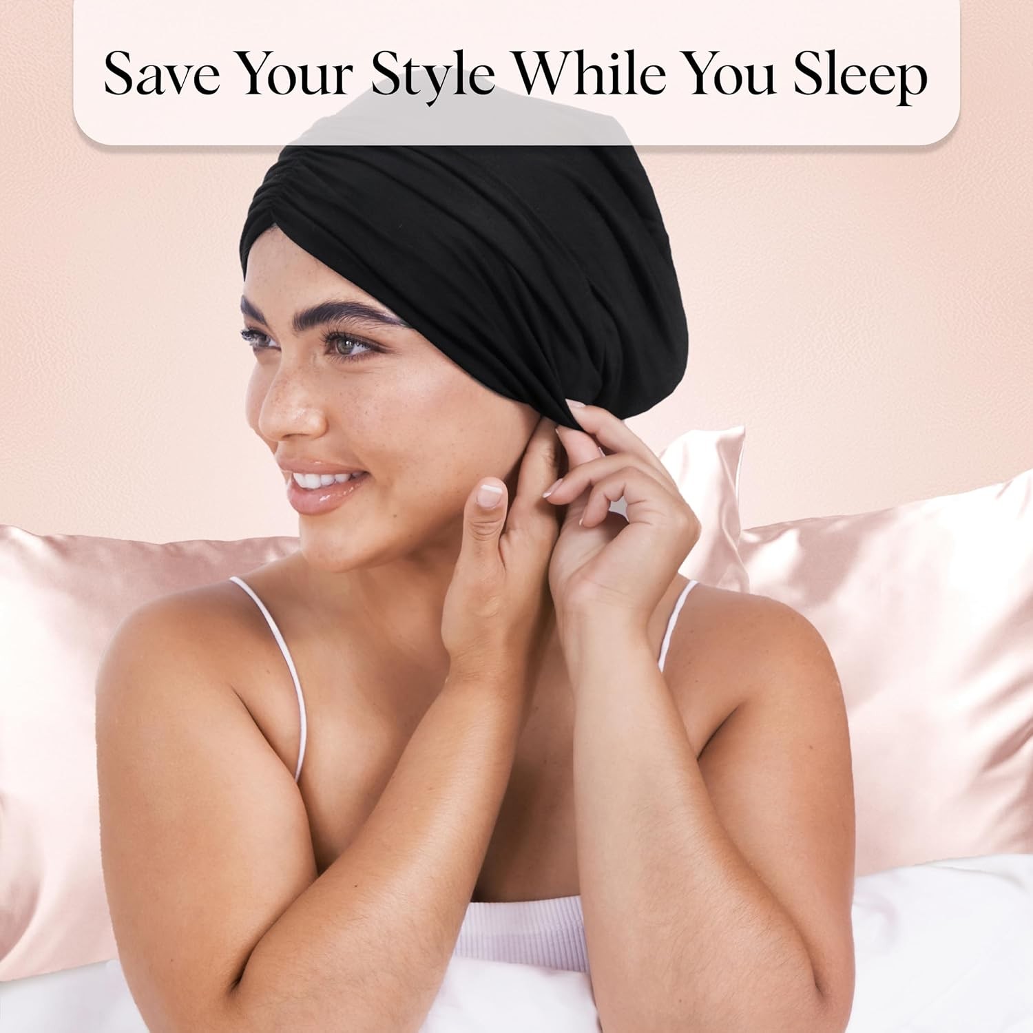 Kitsch Satin Lined Beanie – Softer than Silk Bonnet For Sleeping Women, Breathab