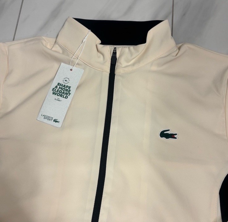 Lacoste Sport Men’s Tracksuit Beige Black $280 New