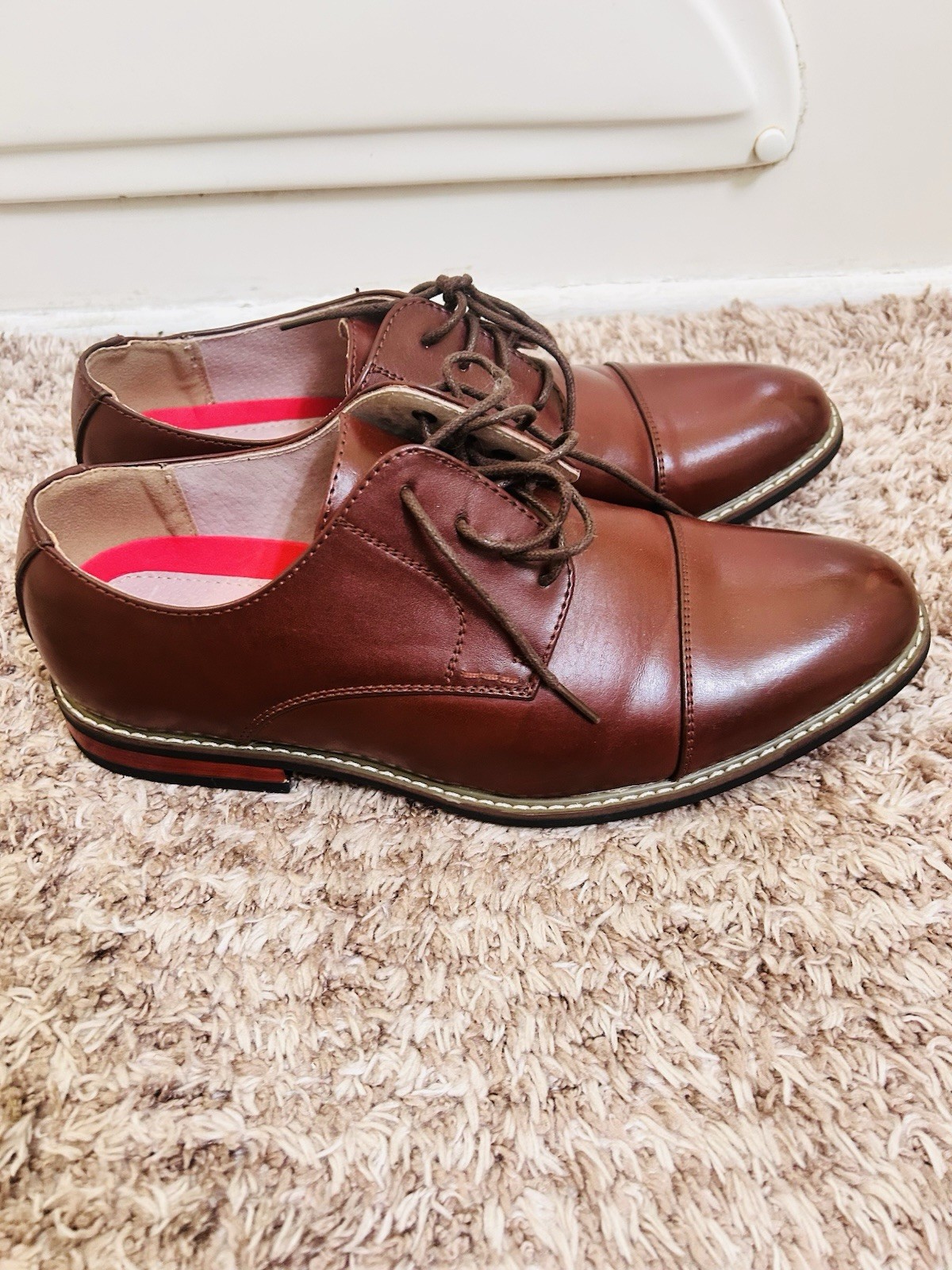 Bruno Marc Men’s Prince Dress Oxfords Cap Toe Size 10 Wide Width