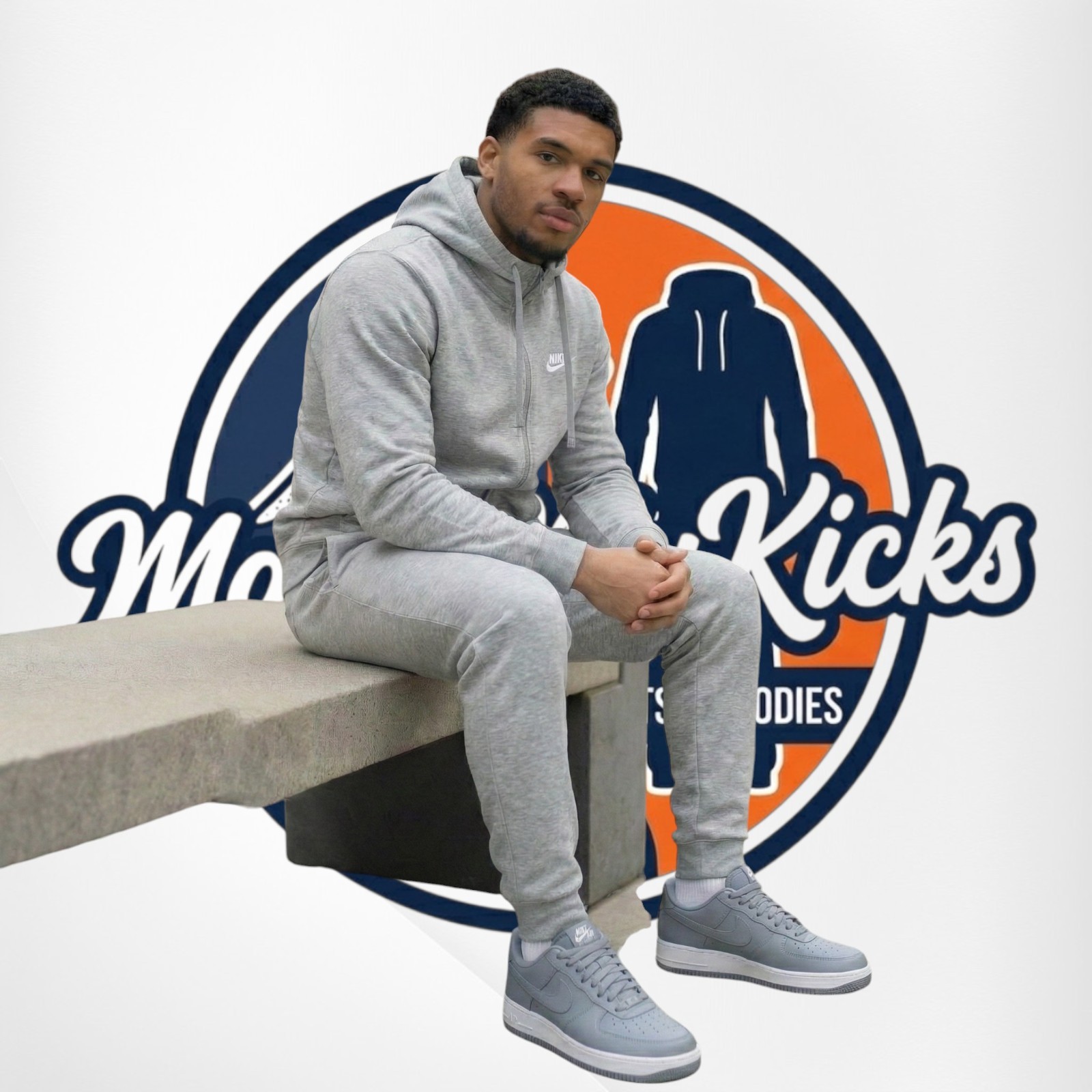 Nike TrackSuit Men’s Sweatsuit Set Hoodie Slim Fit To Match Joggers GymWear Blue