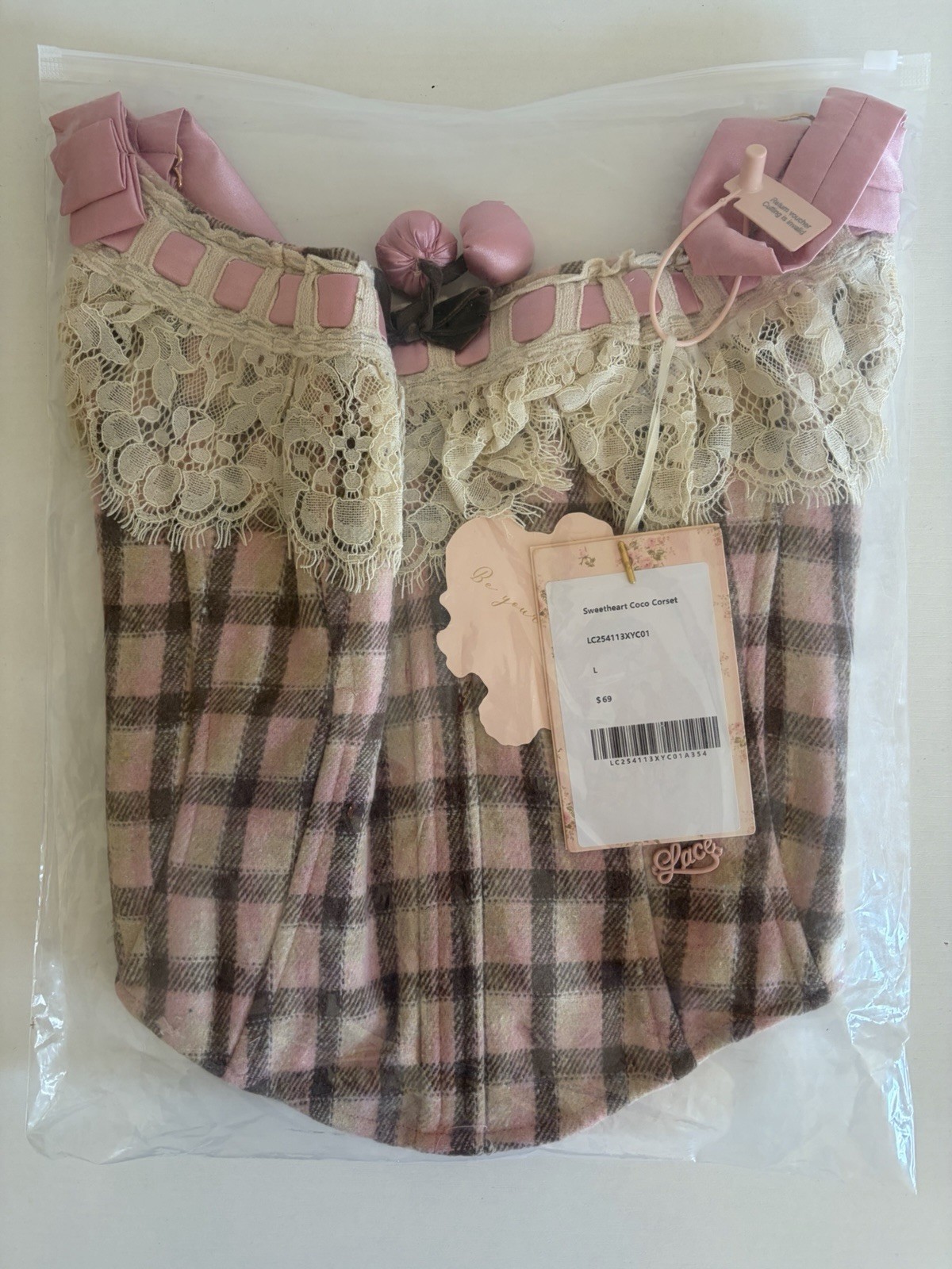 NEW LaceMade Sweetheart Coco Corset Top Size L