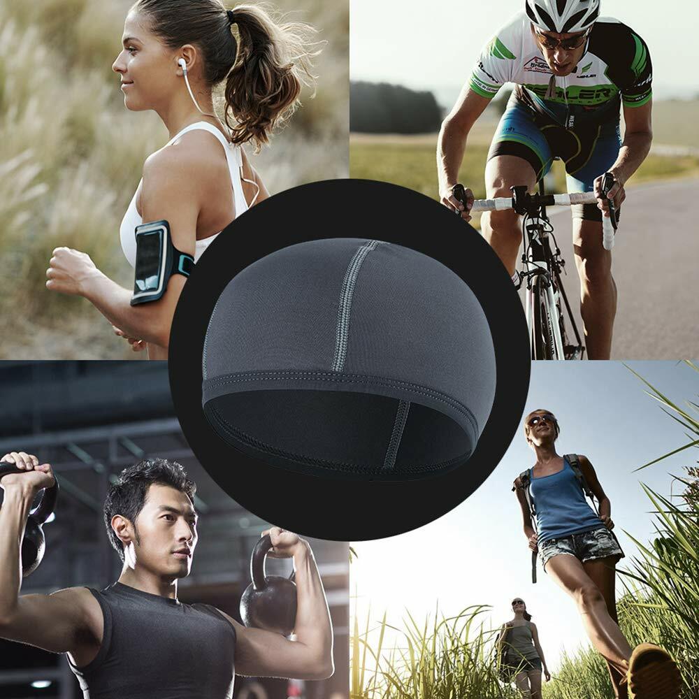 Cooling Skull Cap Helmet Liner Beanie Mesh Cycling Running Hat Fits Under Helmet