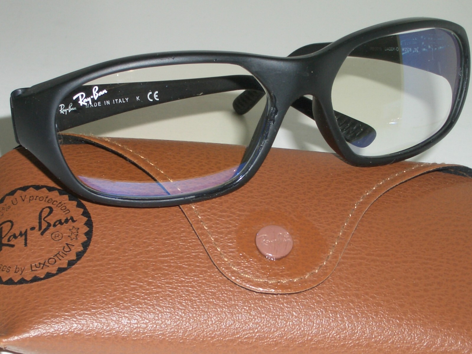 RAY-BAN SLEEK RB2016 W2578 BLACK DADDY-O BLUE FILTER CRYSTAL LENS SUNGLASSES