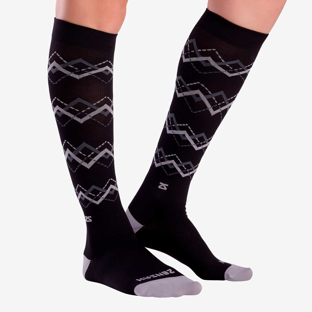 Zensah Tech+ PLUS ARGYLE Compression Socks Pick Size & Color