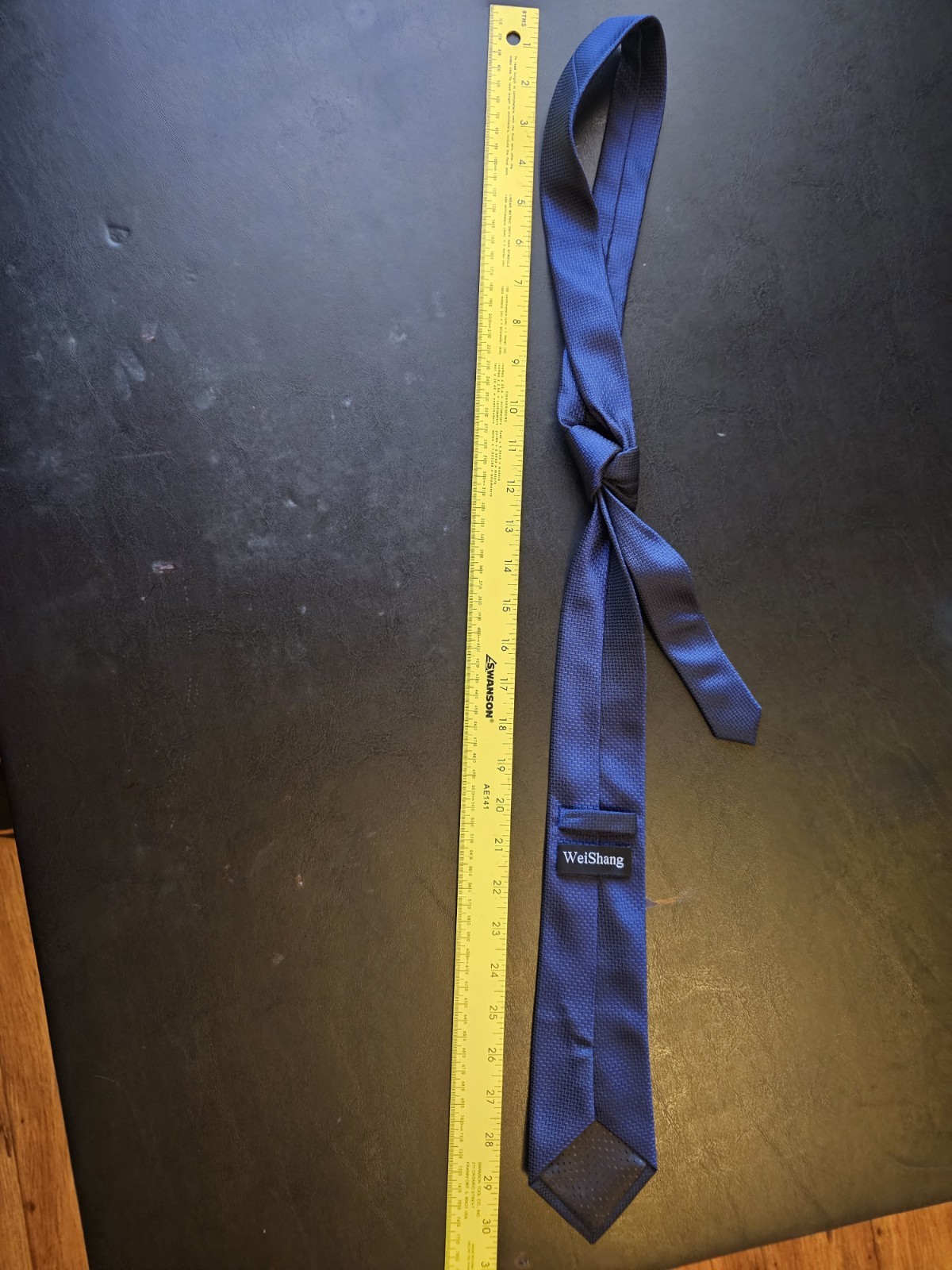 Weishang Men’s Blue Silk Tie, C1