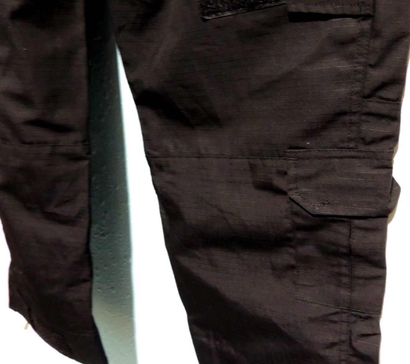 Mens Size 42 Black Tactical Pants Polyester/Cotton Multi 10 Pockets Adjustable