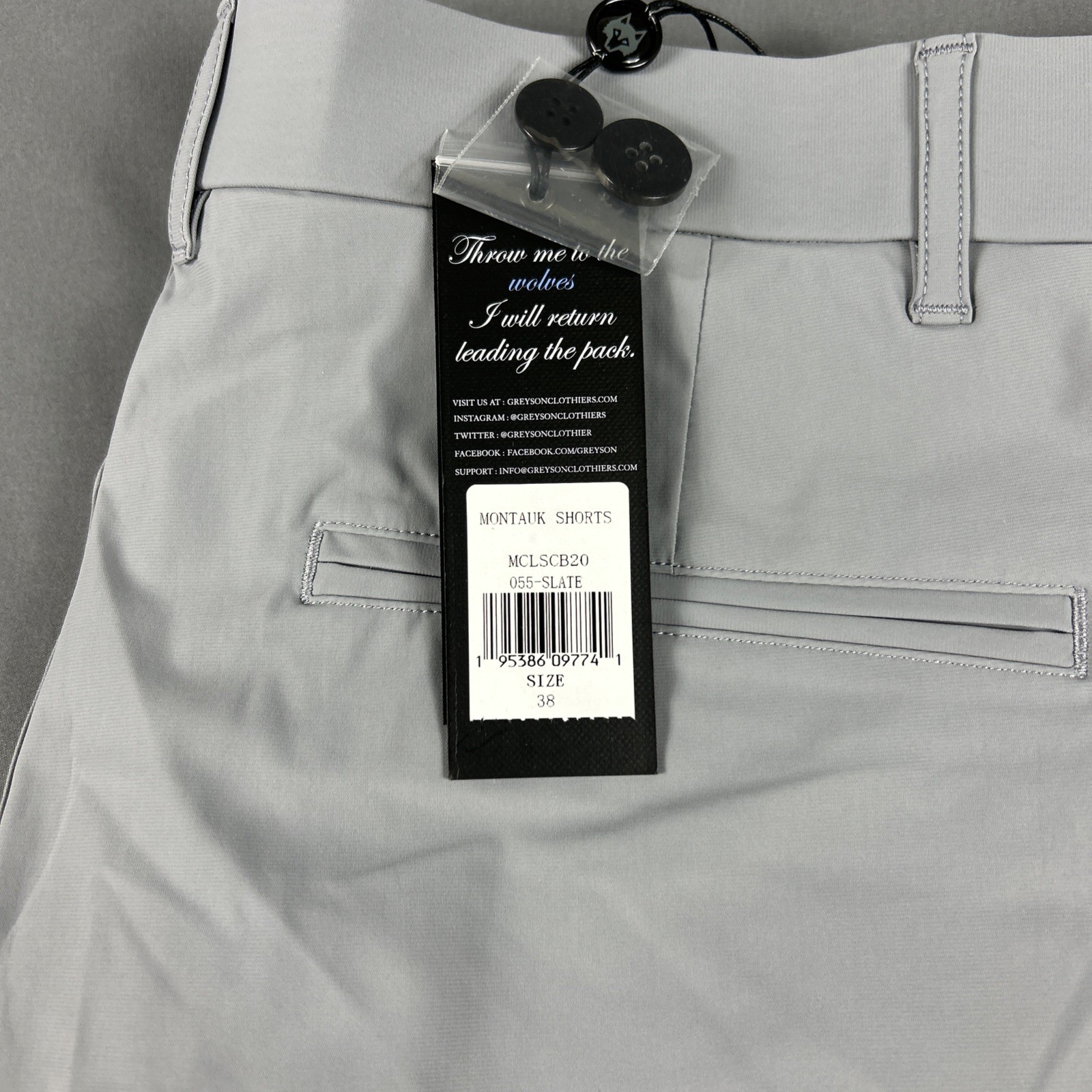Greyson Golf Shorts Montauk Polyamide 38 x 10 Slate Gray NWT MSRP $118