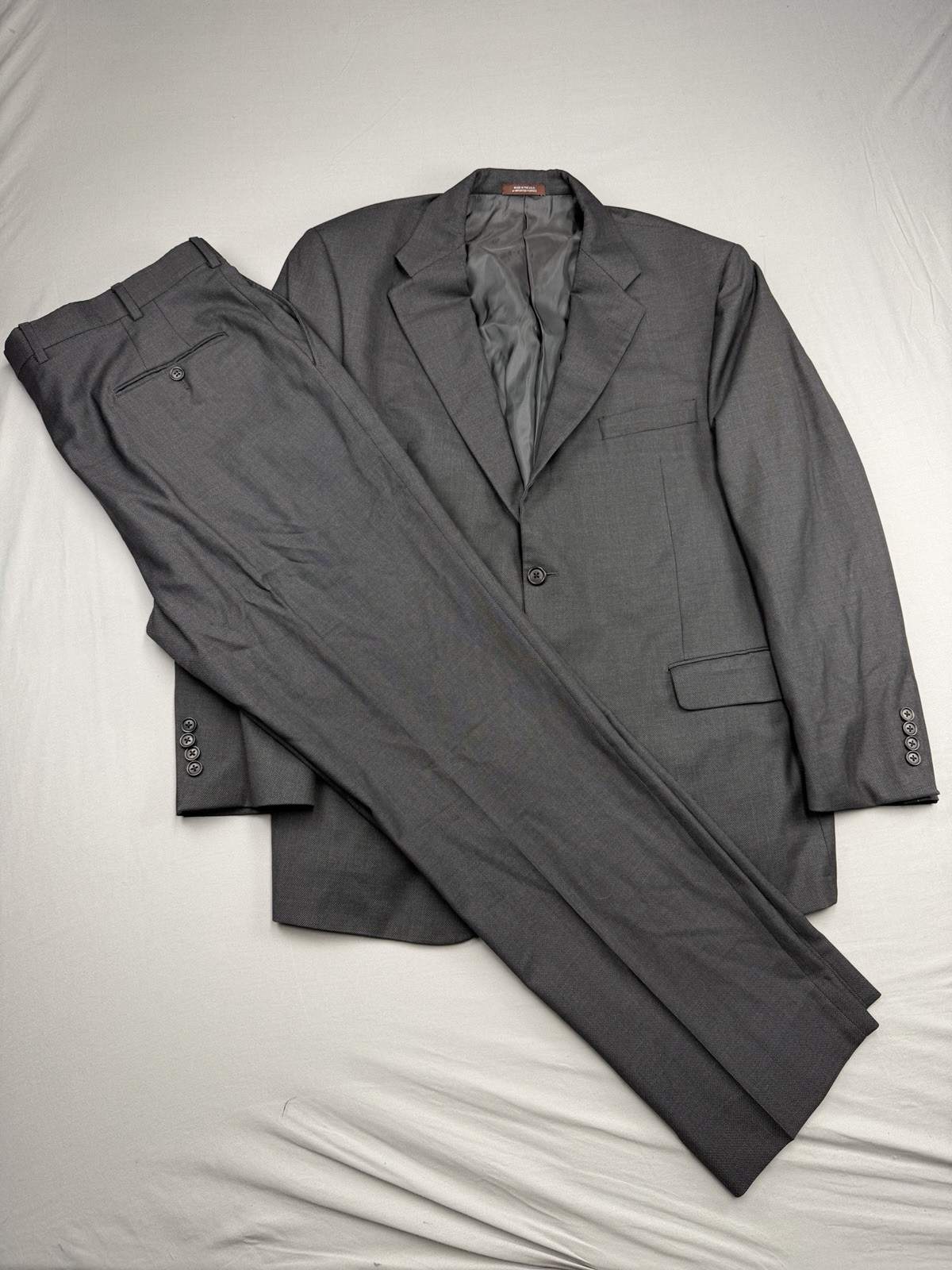 Hickey Freeman Blazer Suit Set 44 R Loro Piana Wool Gray Pants 38X31
