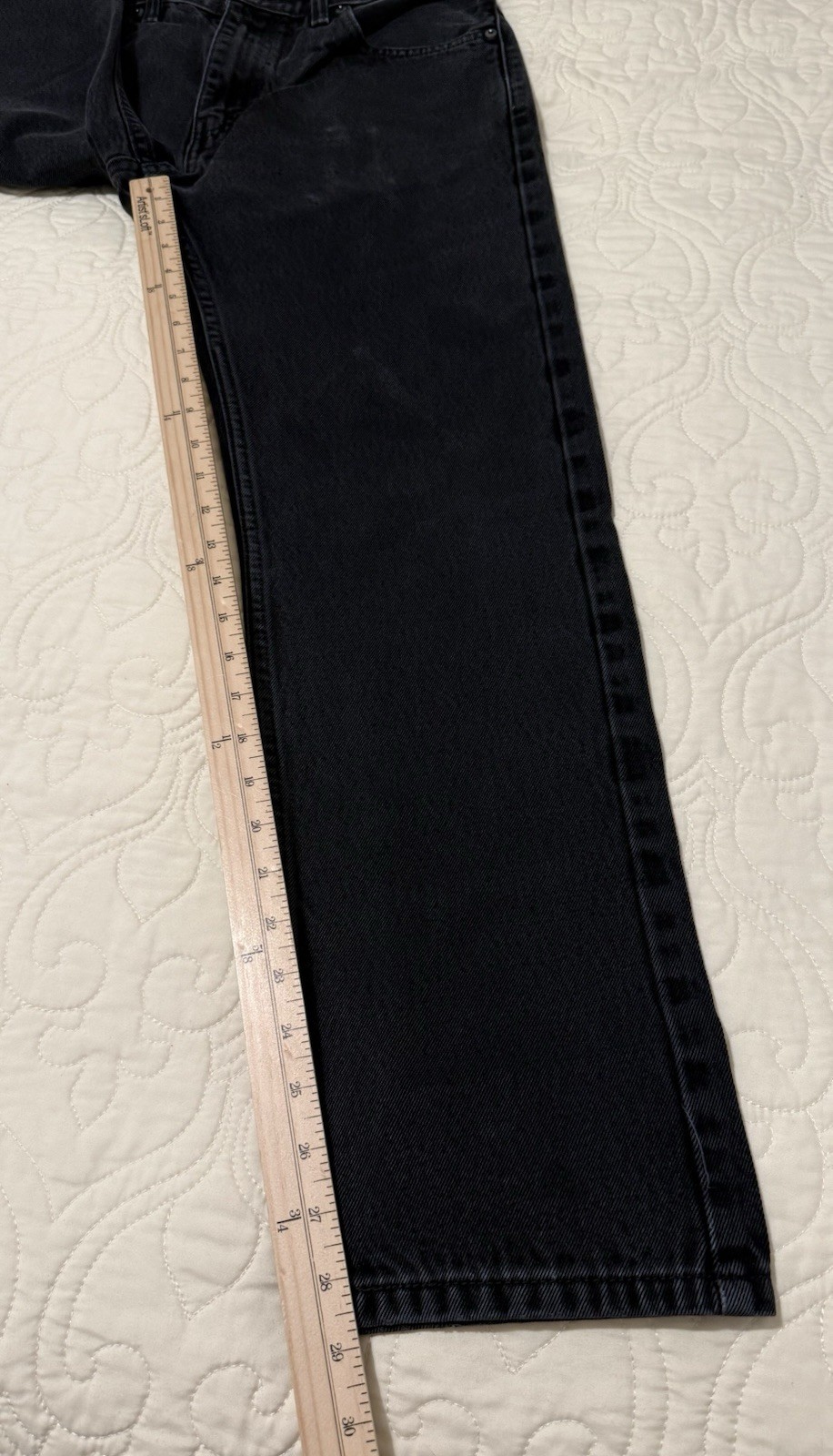 Levi’s 505 Men’s Jeans Black Regular Fit Straight Leg Denim Size W32 L29 *READ