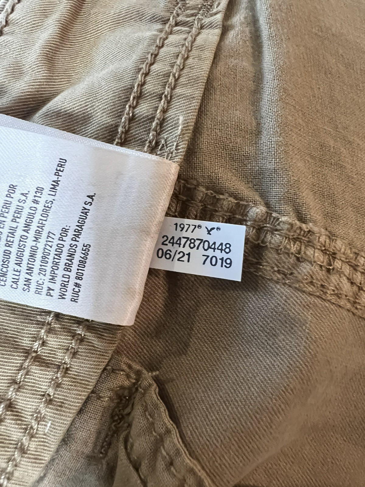 American Eagle Next Level Flex Classic Cargo Shorts Khaki Men’s Size 42 NWT