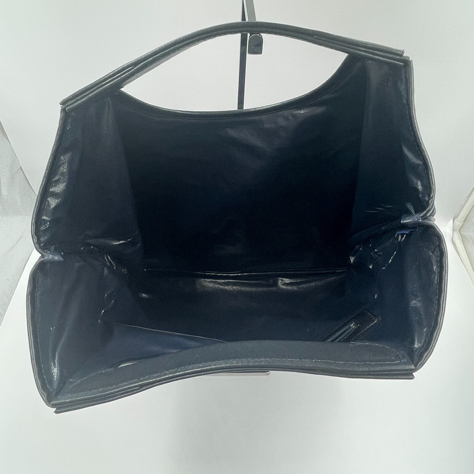 CELINE C Macadam Canvas Hand Bag Navy Auth Japan Vintage 714