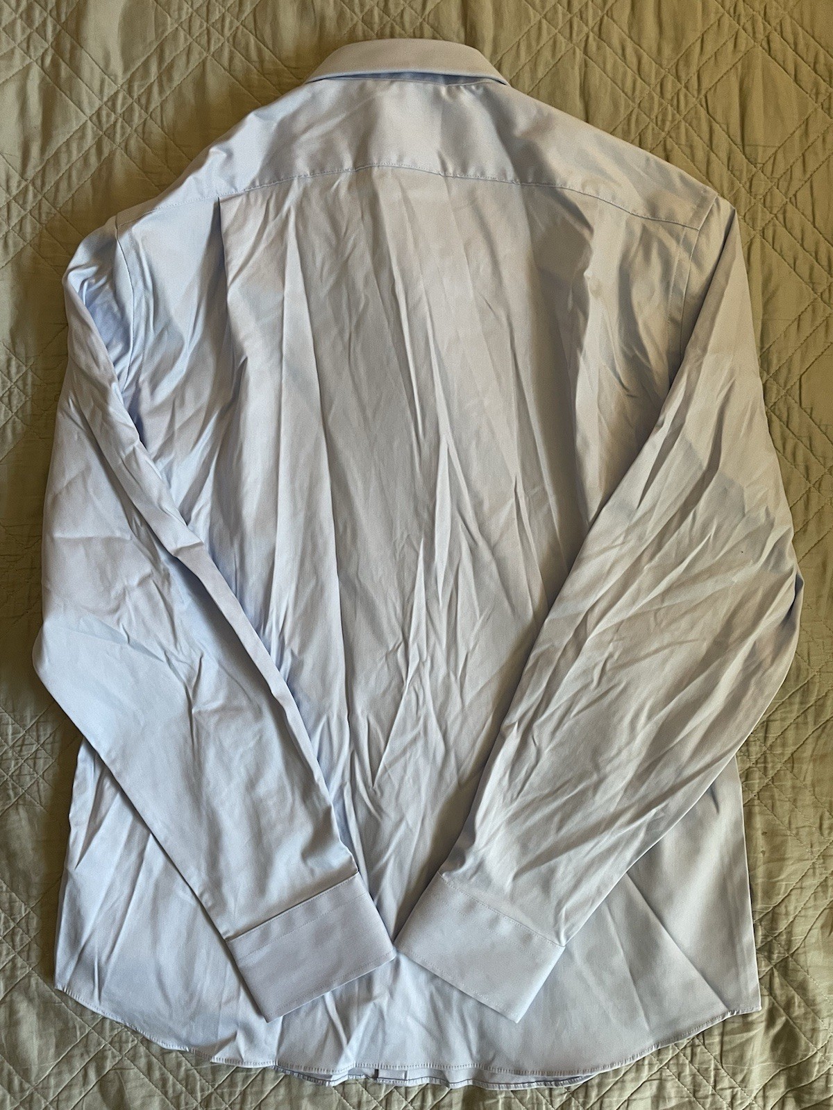 J. CREW Bowery Slim Performance Stretch Dress Shirt in Blue Size L CA351