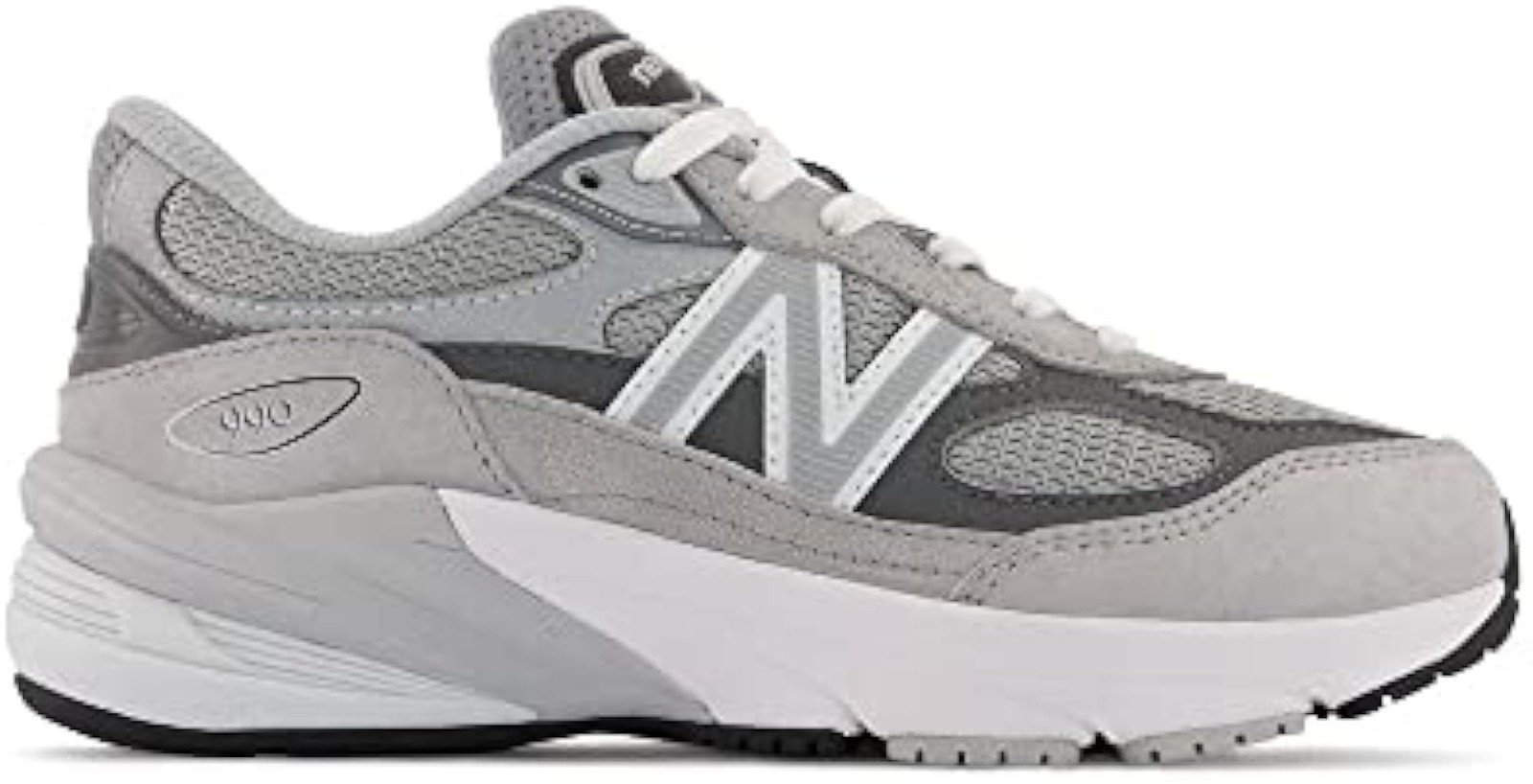 New Balance Boy’s 990 V6 Lace-up Sneaker, Grey/Silver, 13.5 X-Wide Little Kid –